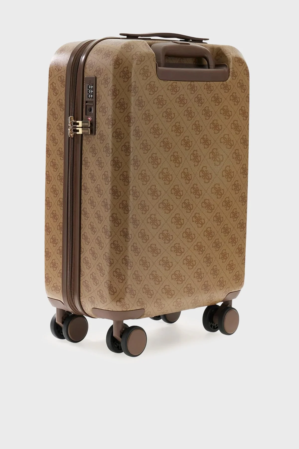 Guess Latona Logolu Şifreli Fermuarlı Bayan Kabin Boy Valiz TWHK92 11983 LTL KAHVERENGİ - 2