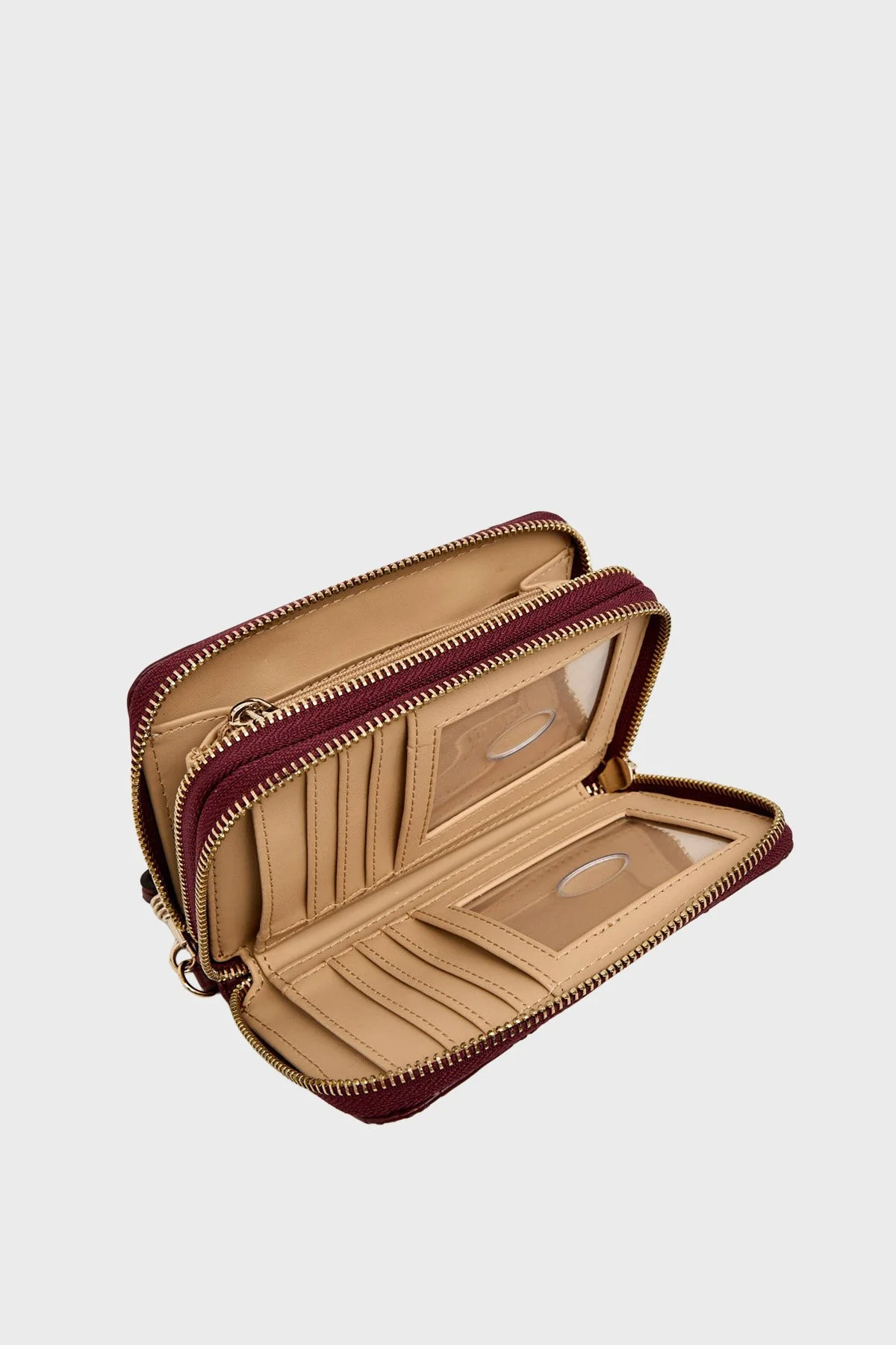 Guess Laurel 4G Logolu Tutma Saplı SWPD7459164 Bayan Cüzdan SWPD74 59164 WLG BORDO - 3