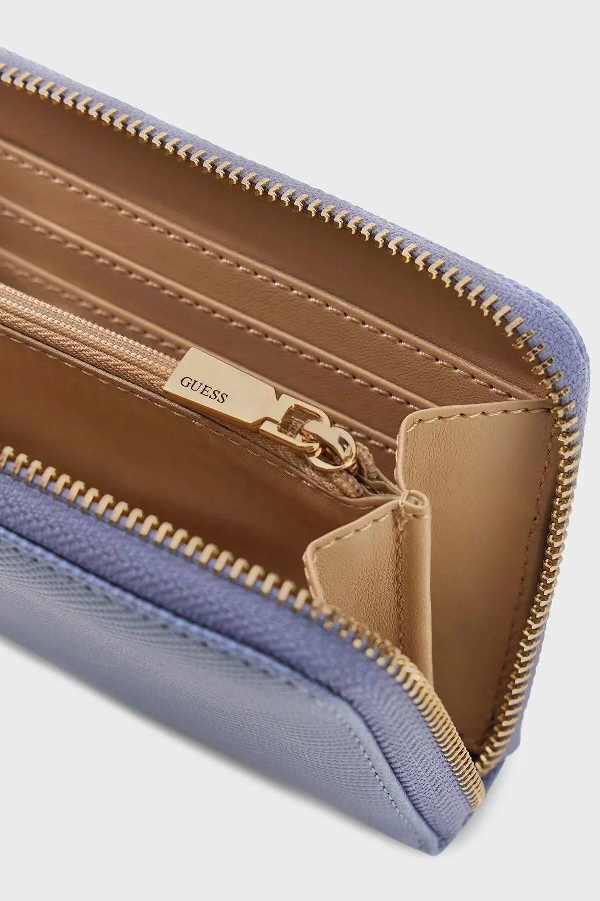 Guess Laurel Logolu Fermuarlı SWZG7459140 Bayan Cüzdan SWZG74 59140 GBU MAVİ - 4