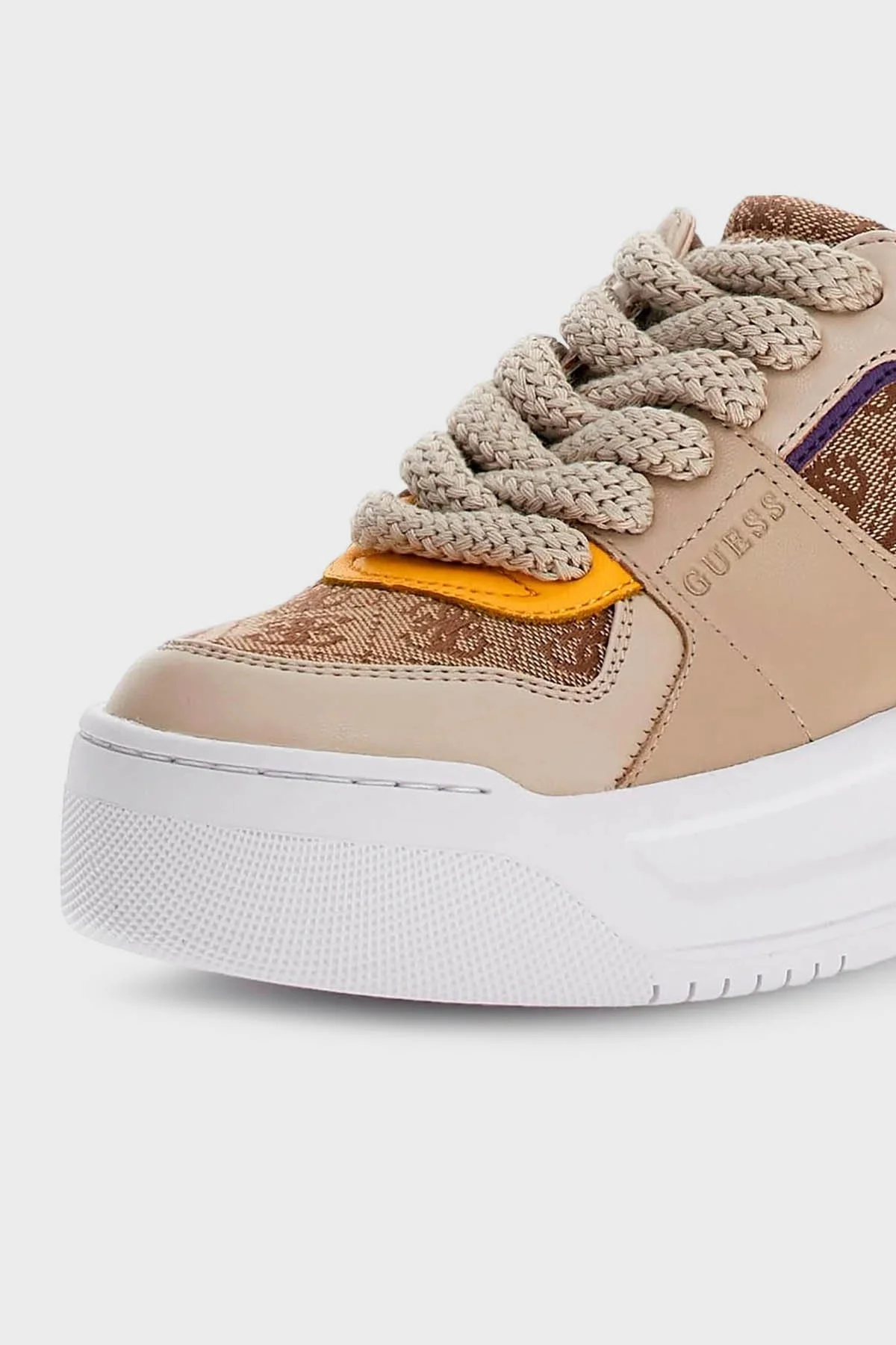Guess Lemmer Sneaker Bayan Ayakkabı FL8MMR PEL12 MULTI MOR-BEJ - 5