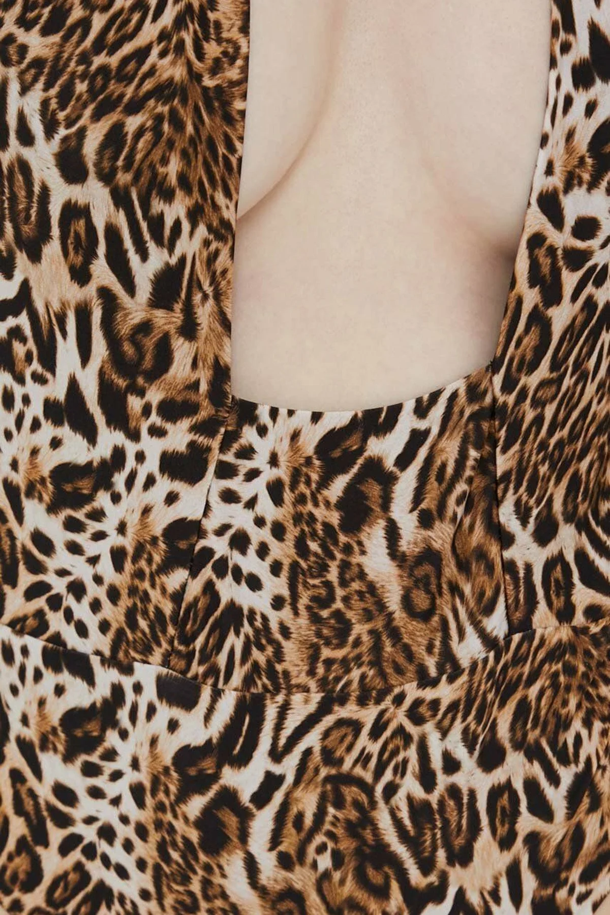 Guess Leopar Desenli Boyundan Bağlamalı Crossed Bayan Mayo E3GJ28MC04R P122 KAHVE - 4