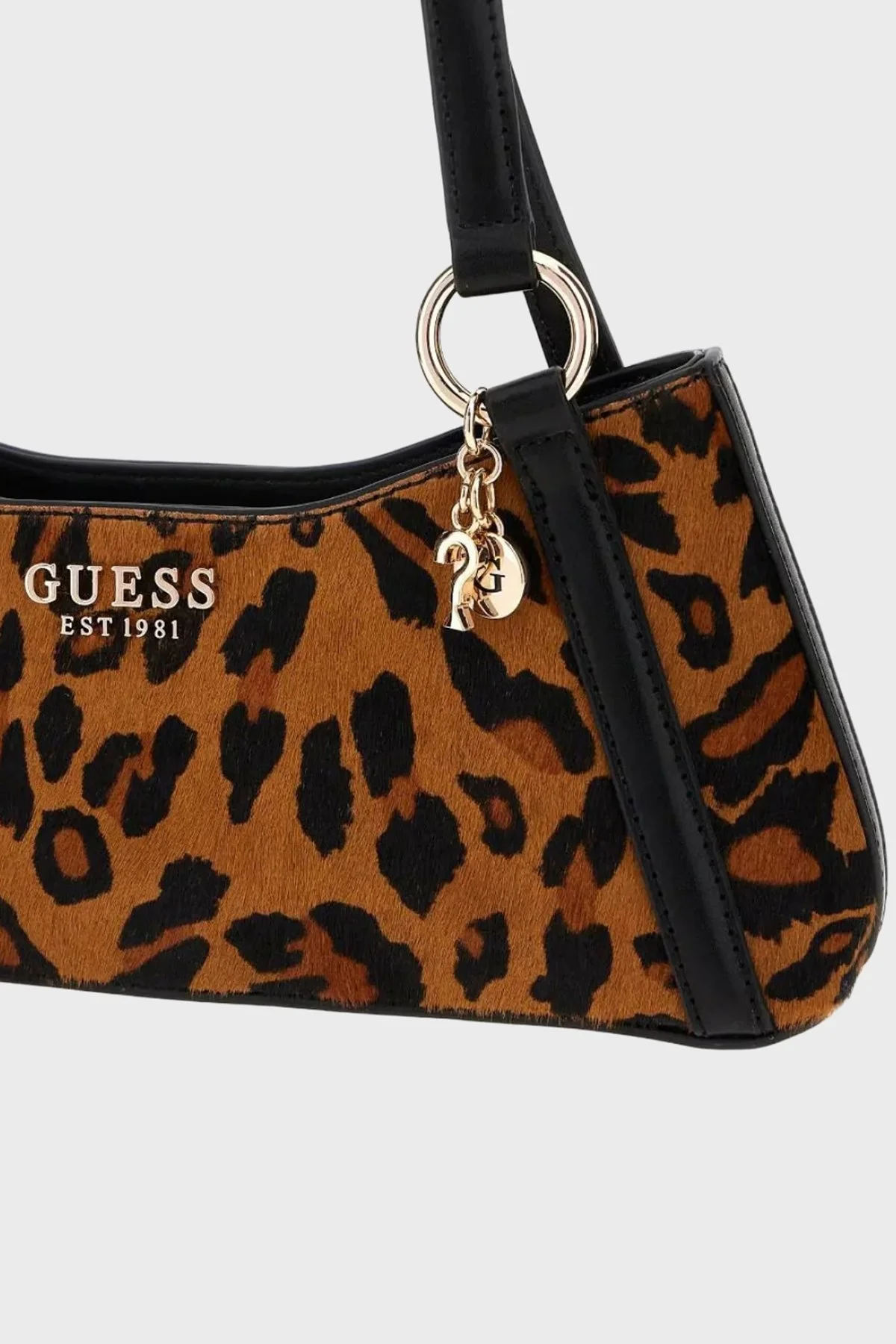 Guess Leopar Desenli Deri Omuz Askılı HWLO7529180 Bayan Çanta HWLO75 29180 LEO LEOPAR - 5