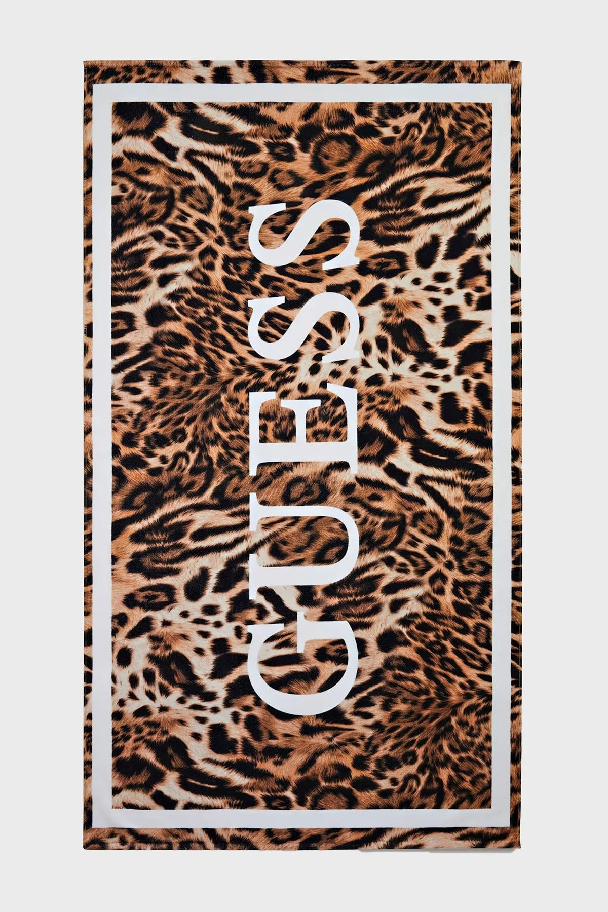 Guess Leopar Desenli Pamuklu 100 x 180 cm Bayan Plaj Havlusu E3GZ08KBN40 P17U LEOPAR - 1