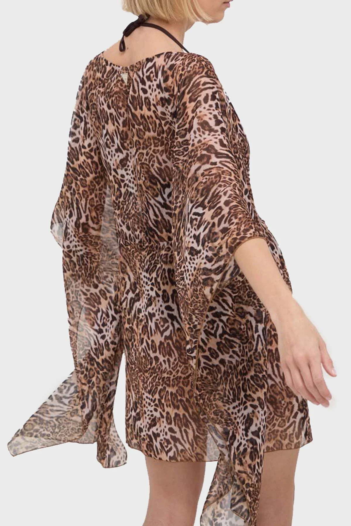 Guess Leopar Relaxed Fit Büzgülü E4GK05WDW82 Bayan Kimono E4GK05 WDW82 P122 LEOPAR - 8