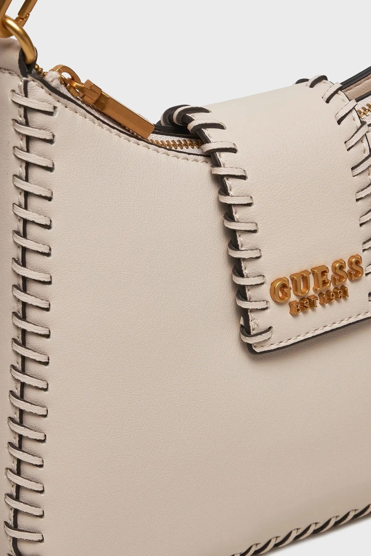 Guess Libera Logolu Çıkarılabilir Zincir Askılı HWBA9002020 Bayan Çanta HWBA90 02020 STO KREM - 4