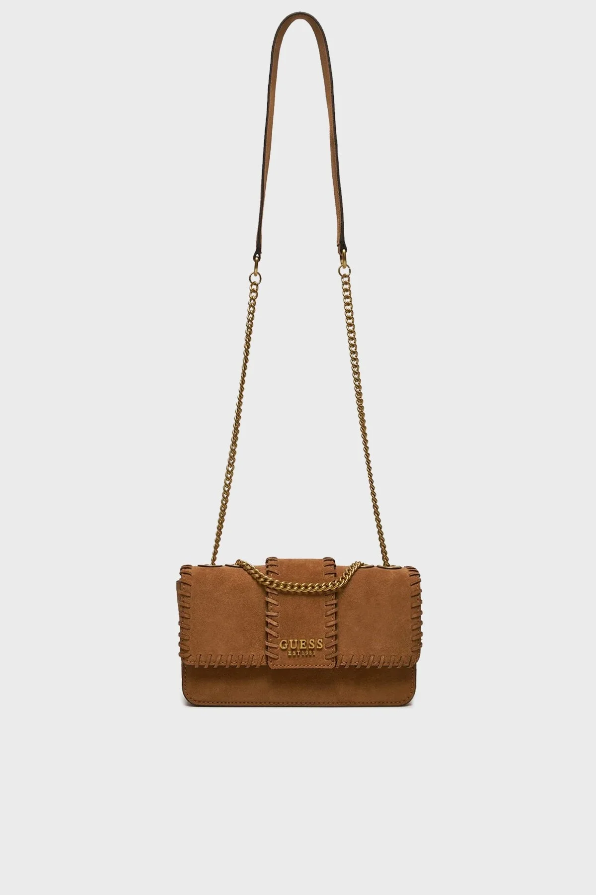 Guess Libera Logolu Hakiki Deri Zincir Askılı HWSA9002210 Bayan Çanta HWSA90 02210 COG TABA - 1