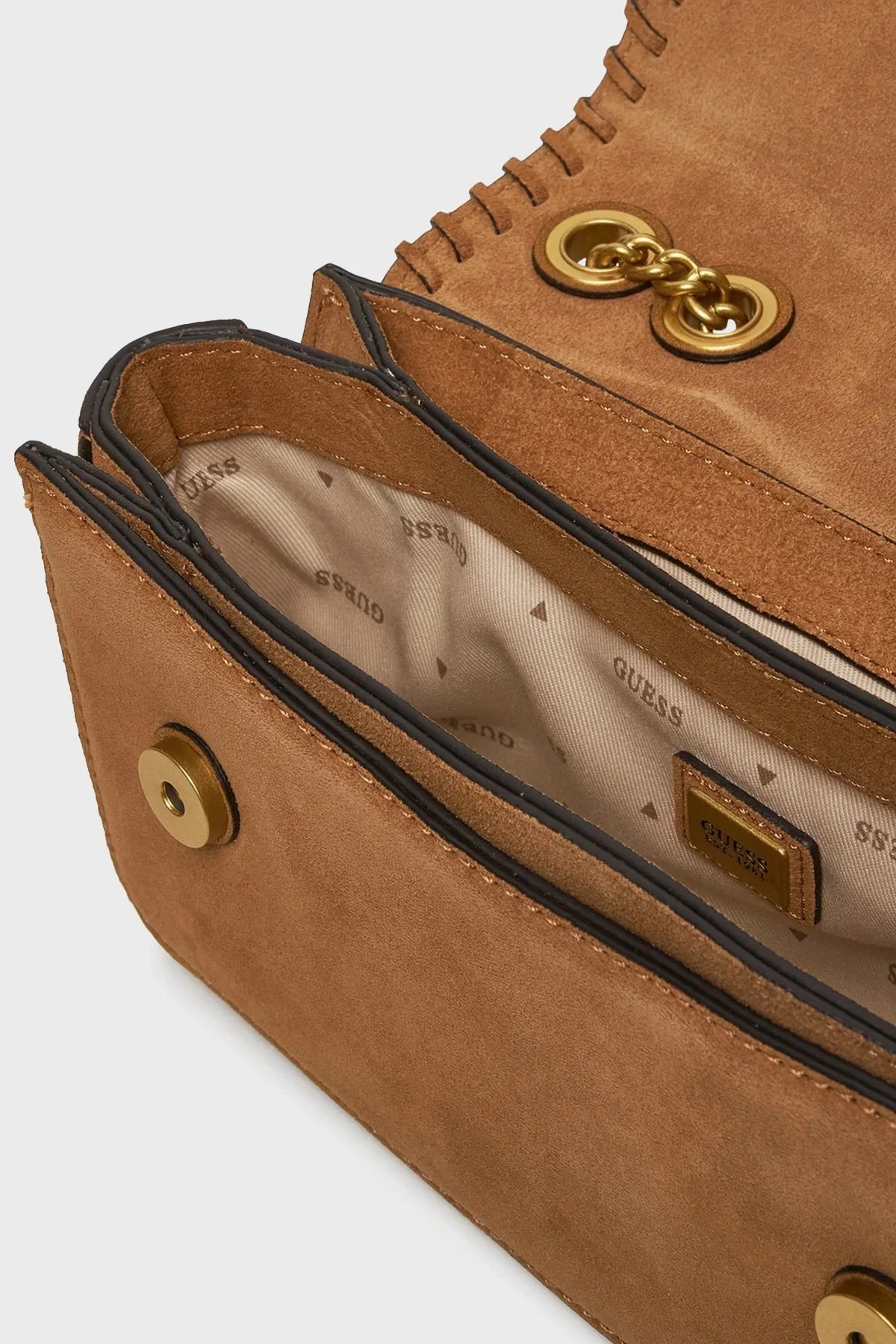 Guess Libera Logolu Hakiki Deri Zincir Askılı HWSA9002210 Bayan Çanta HWSA90 02210 COG TABA - 5