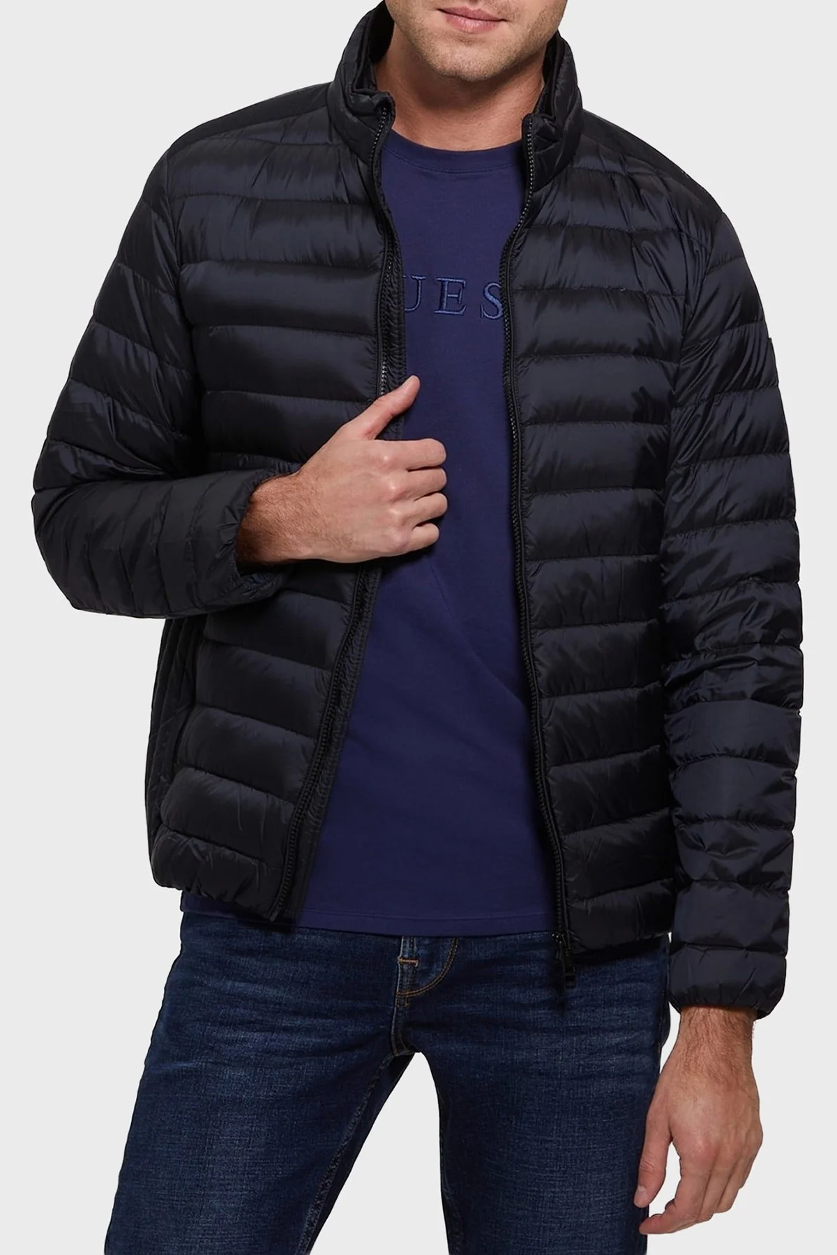 Guess Light Kapitoneli Regular Fit Kuş Tüyü Dolgulu Şişme M1RL47WDQ50 Erkek Mont M1RL47 WDQ50 G7V2 LACİVERT - 4