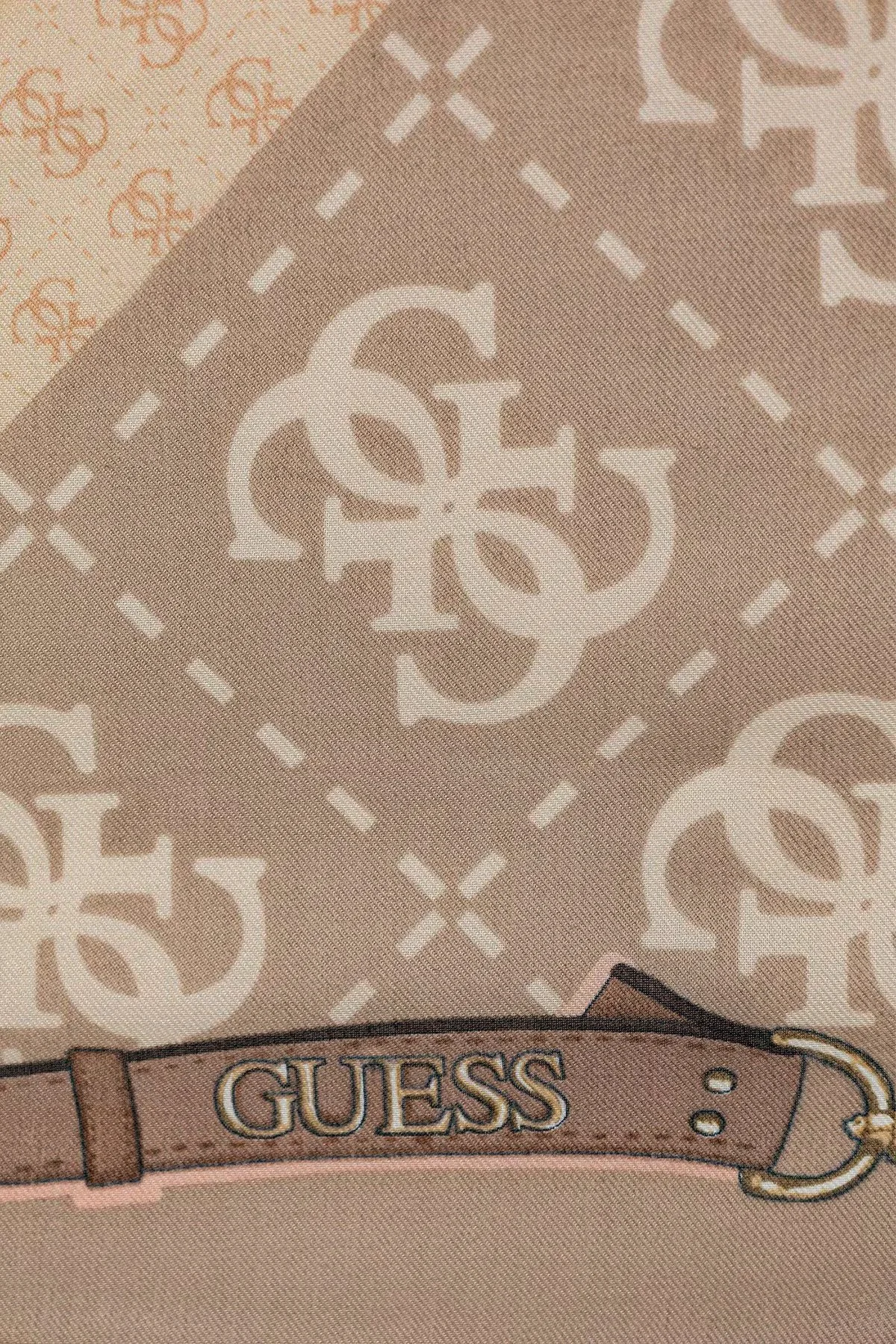 Guess Lindsey Desenli 120 x 120 cm AW5536MOD03 Kadın Eşarp AW5536 MOD03 LTL Kahve - 2