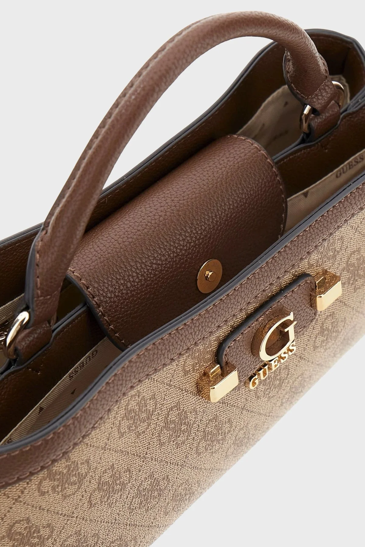 Guess Lindsey Logolu Çıkarılabilir Zincir Askılı HWSG9749050 Kadın Çanta HWSG97 49050 LTL Kahve - 3