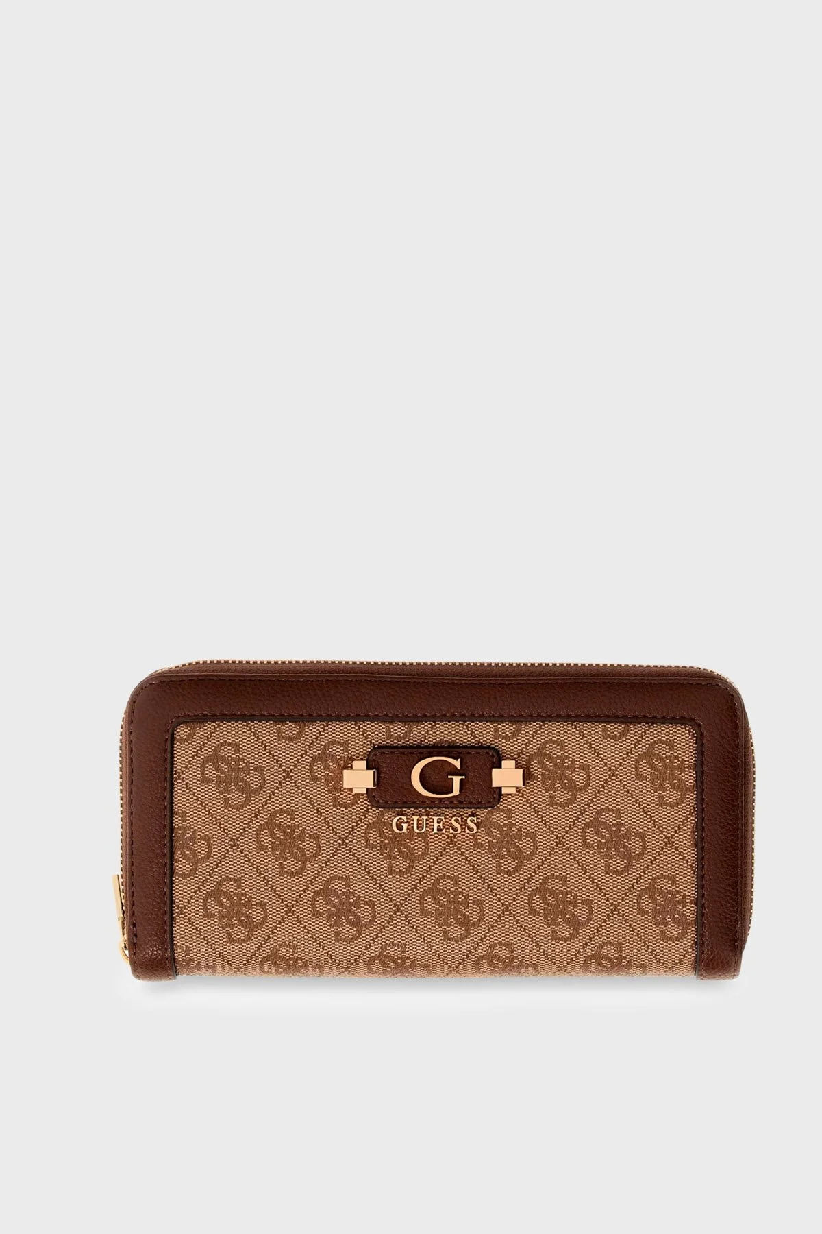 Guess Lindsey Logolu Fermuarlı SWSG9749146 Kadın Cüzdan SWSG97 49146 LTL Kahve - 1