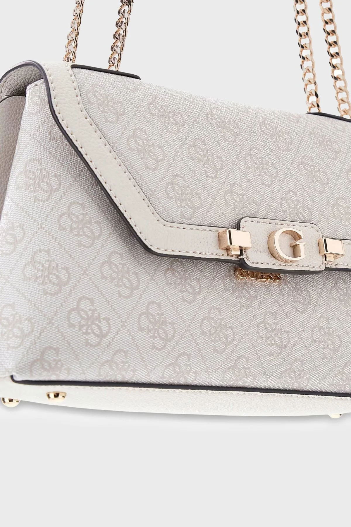 Guess Lindsey Logolu Zincir Askılı HWSG9749210 Kadın Çanta HWSG97 49210 BNN Krem - 6