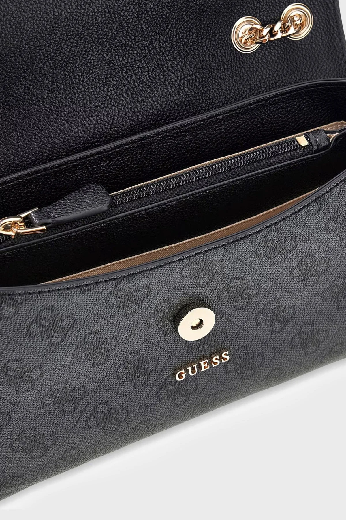 Guess Lindsey Logolu Zincir Askılı HWSG9749210 Kadın Çanta HWSG97 49210 CLO Antrasit - 4