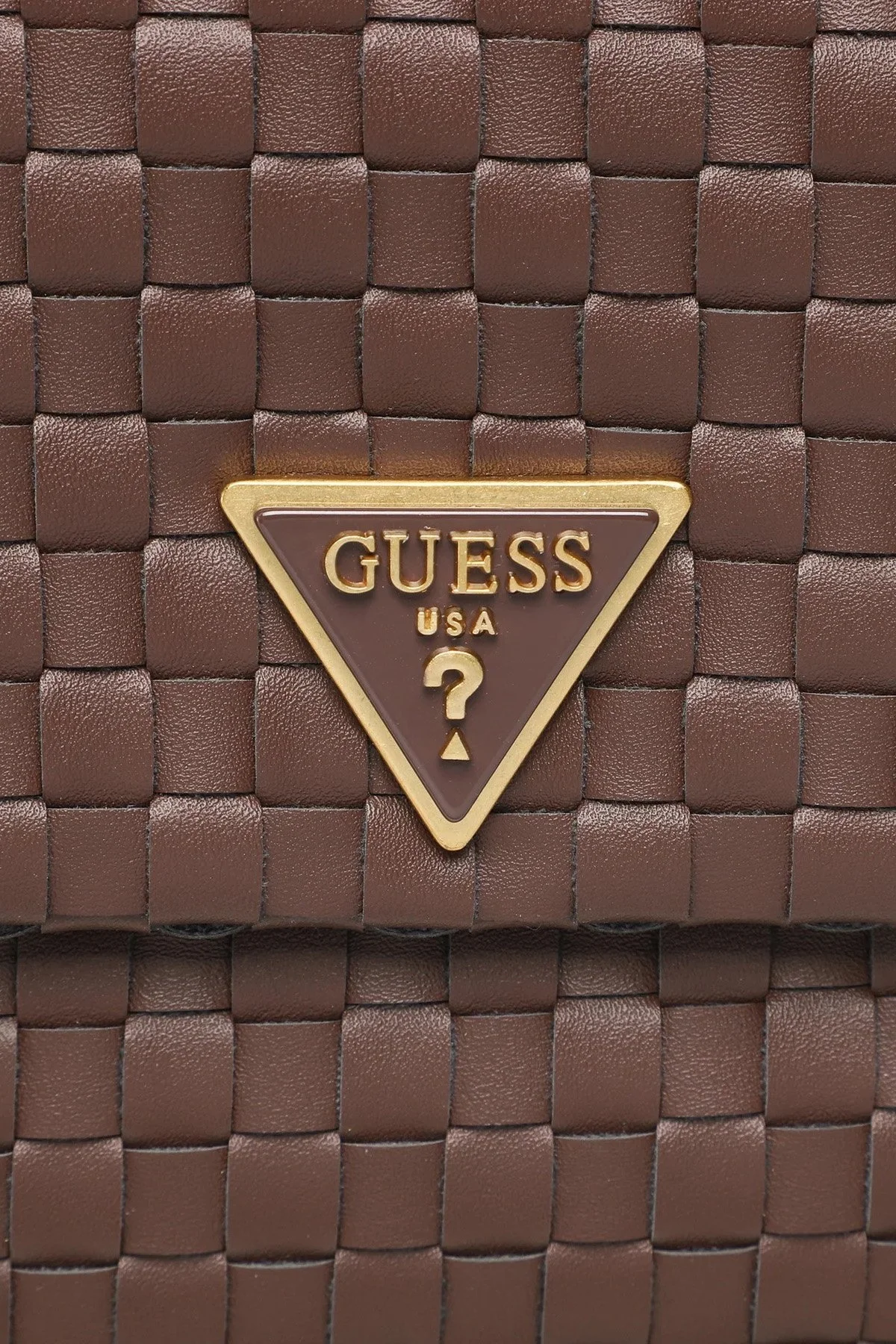 Guess Lisbet Logo Desenli Zincirli Omuz Askılı Bayan Çanta HWWA8774210 MHG KAHVE - 3