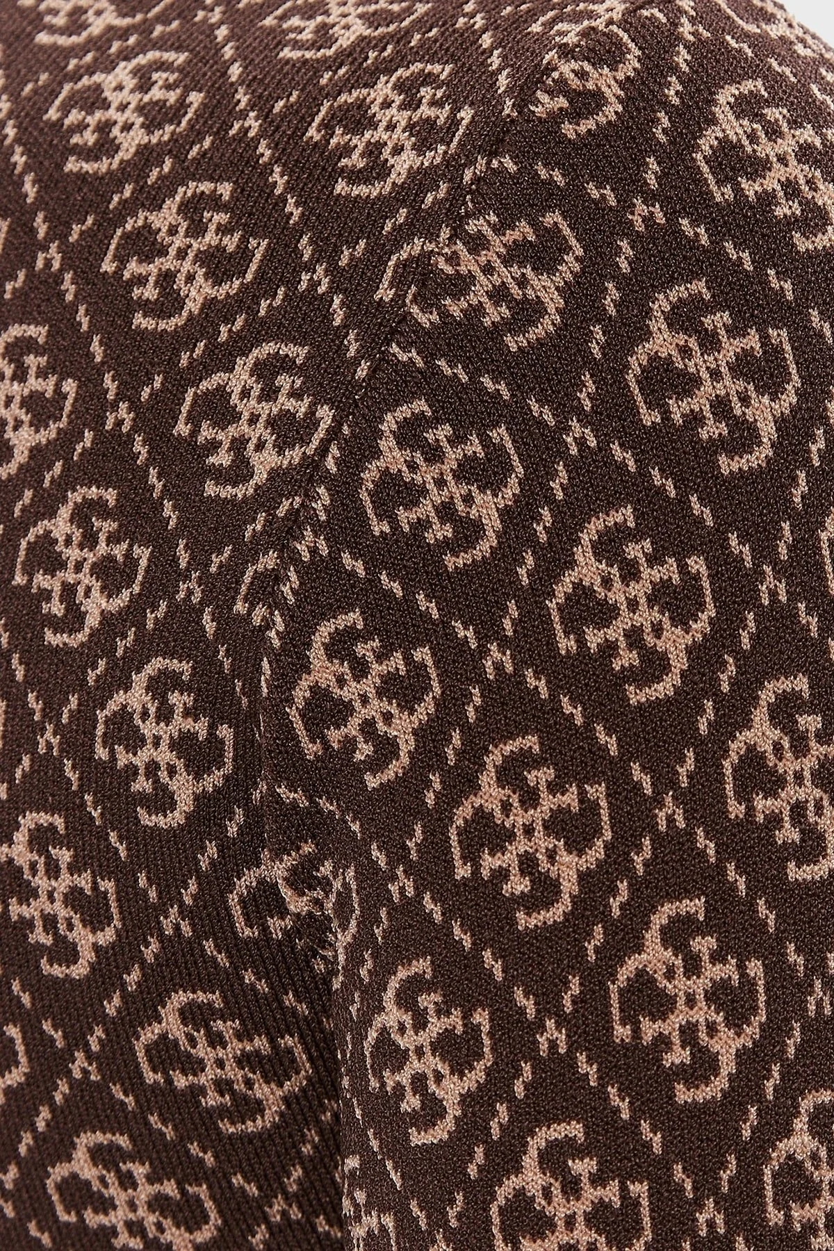 Guess Lise 4G Slim Fit Yarım Balıkçı Yaka Bayan Kazak W3BR81 Z37K0 F1KM KAHVE - 5