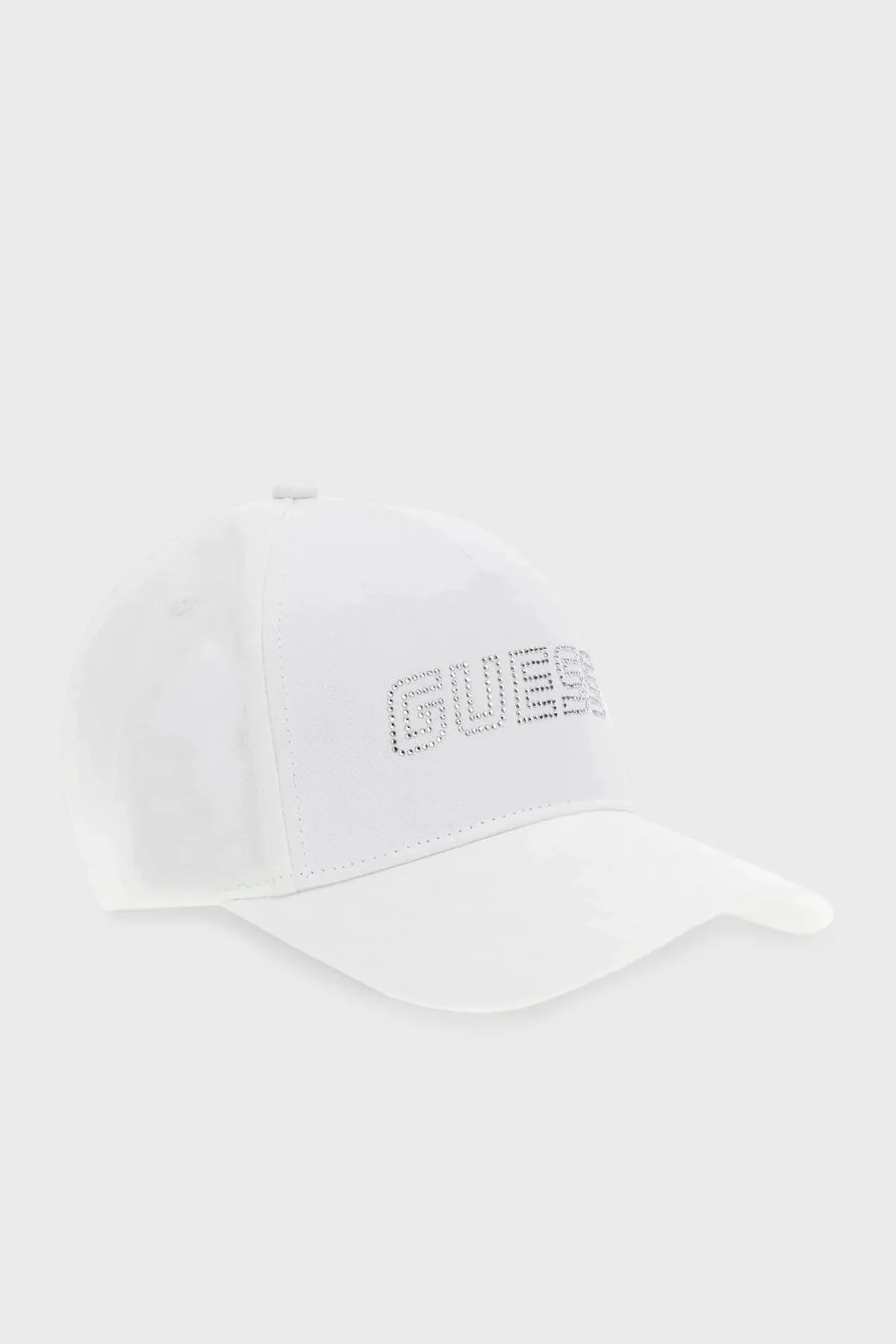 Guess Logo Baseball Taşlı Logolu % 100 Pamuk V5GZ01WO08O Bayan Şapka V5GZ01 WO08O G018 BEYAZ - 4