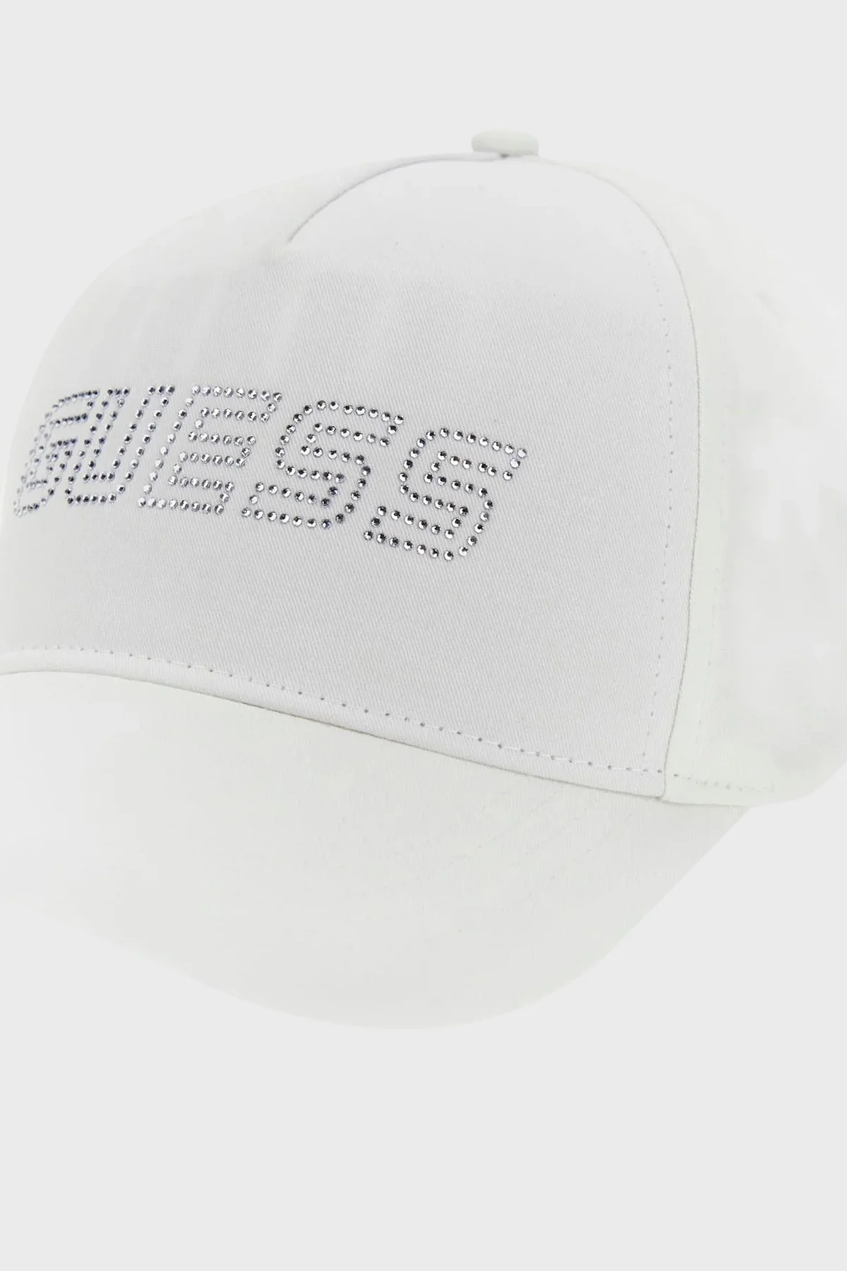Guess Logo Baseball Taşlı Logolu % 100 Pamuk V5GZ01WO08O Bayan Şapka V5GZ01 WO08O G018 BEYAZ - 6