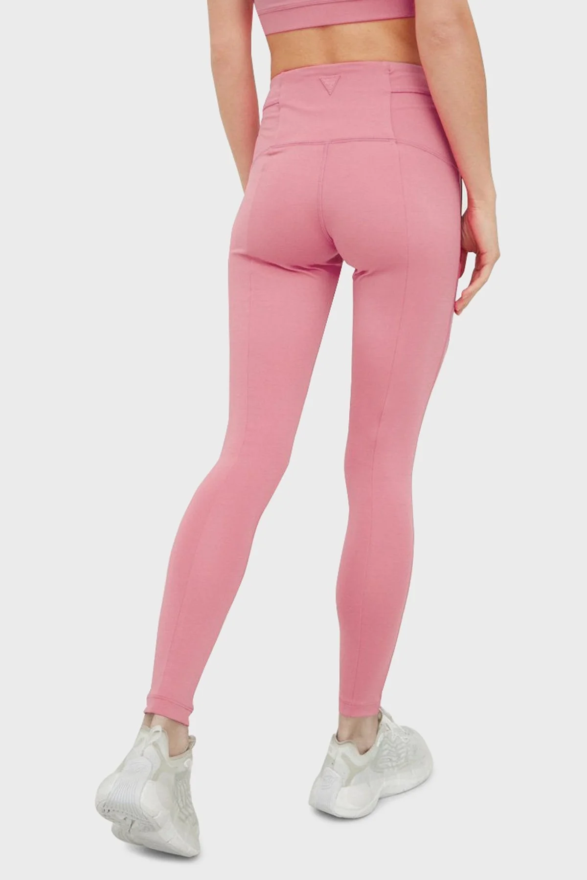 Guess Logo Baskılı Yüksek Bel Slim Fit Angelica Bayan Tayt V2YB17MC03W G4L7 PEMBE - 4