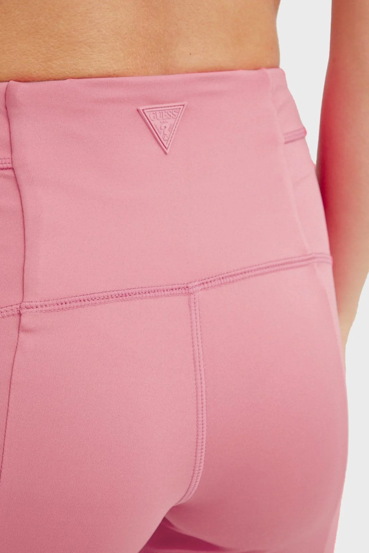 Guess Logo Baskılı Yüksek Bel Slim Fit Angelica Bayan Tayt V2YB17MC03W G4L7 PEMBE - 5