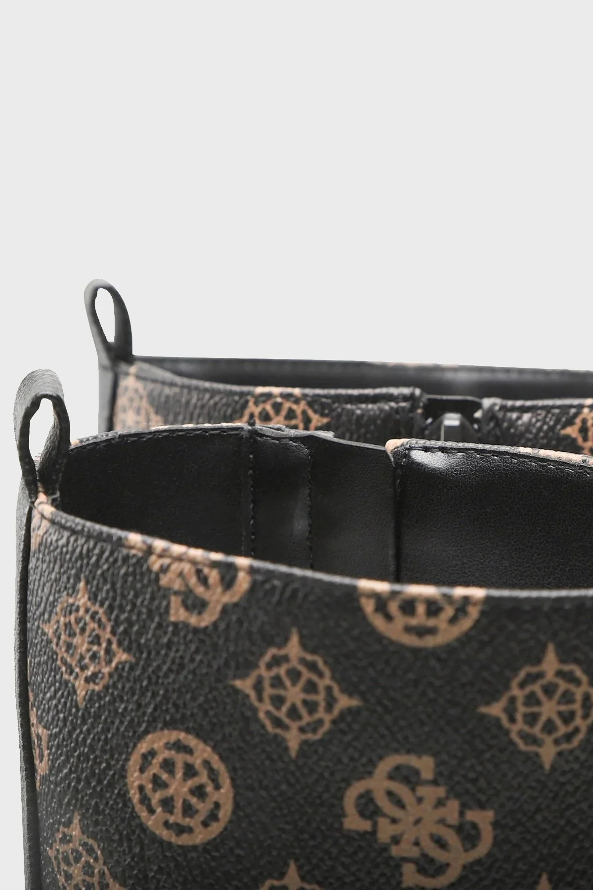 Guess Logo Detaylı Fermuarlı Oryn Bayan Çizme FL8OYNFAL11 BROCR SİYAH-KAHVE - 4