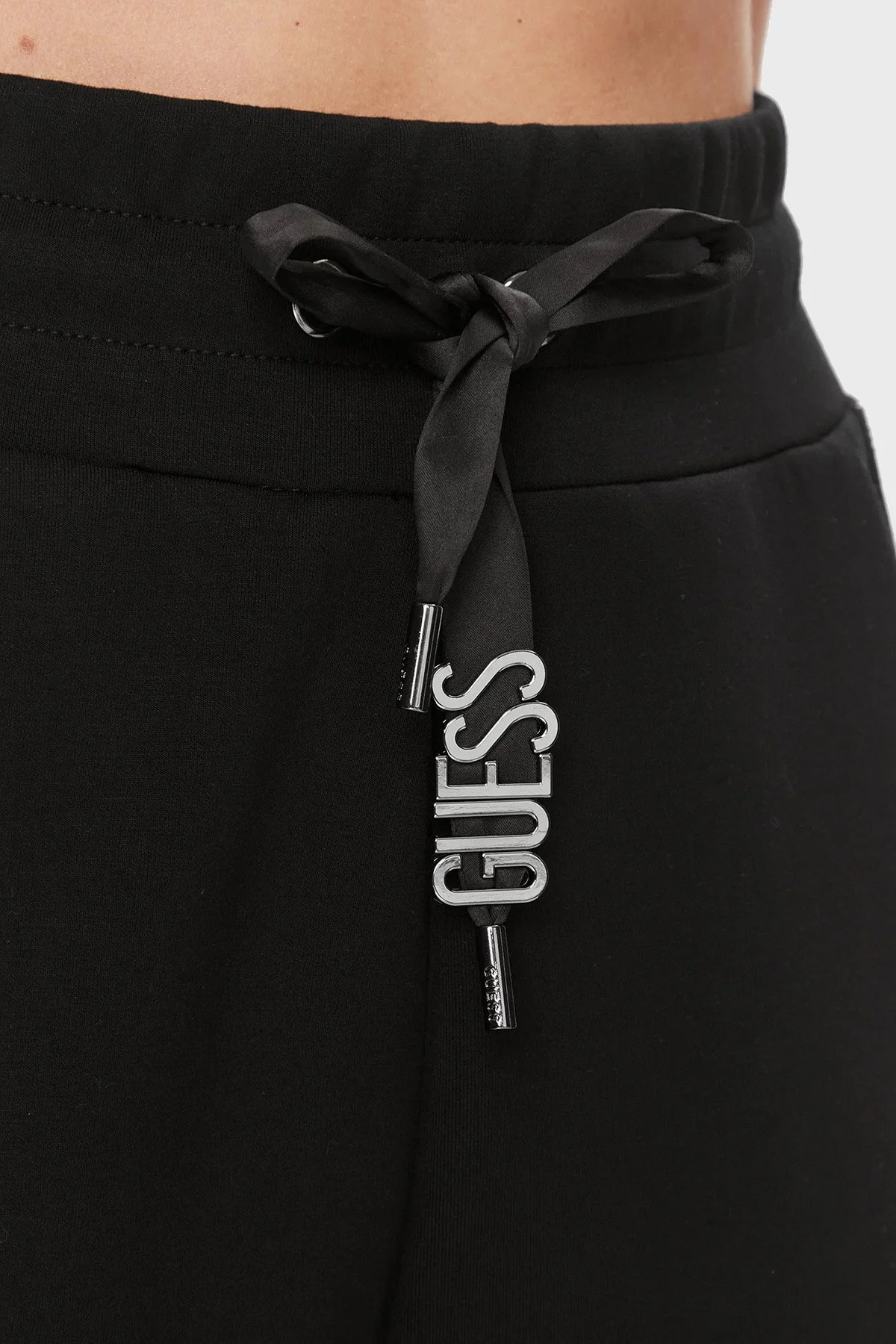 Guess Logo Regular Fit Jogger Spor W4RB46 KBYE2 Bayan Pantolon W4RB46KBYE2 JBLK SİYAH - 4