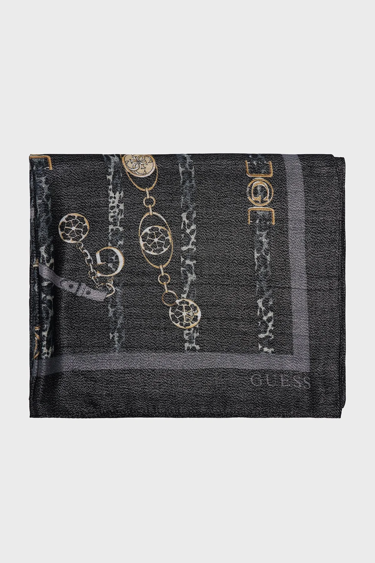 Guess Logolu 70 x 180 cm AW5532VIS03 Kadın Şal AW5532 VIS03 BLA Siyah - 1
