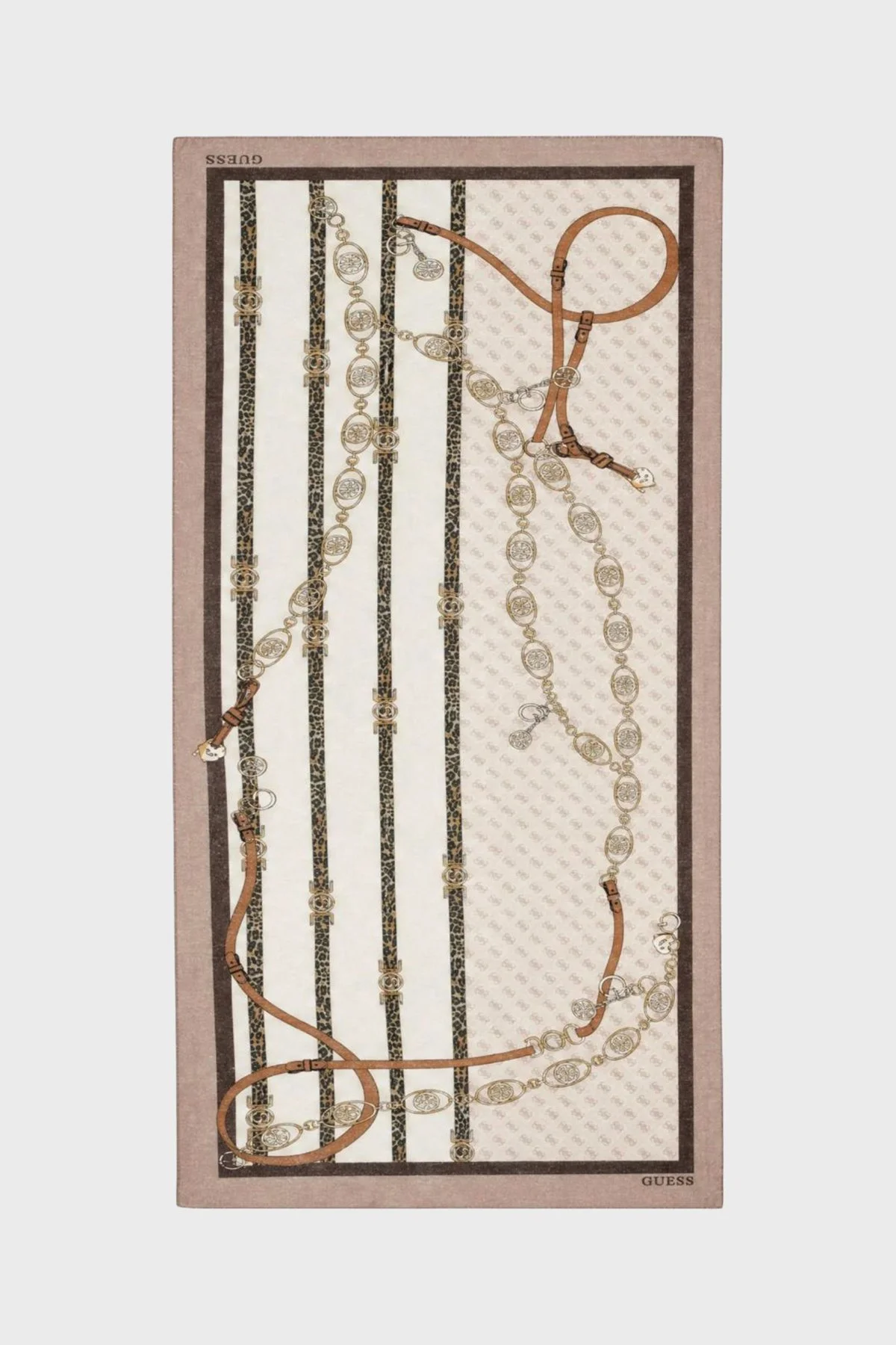 Guess Logolu 70 x 180 cm AW5532VIS03 Kadın Şal AW5532 VIS03 LTA Bej - 1