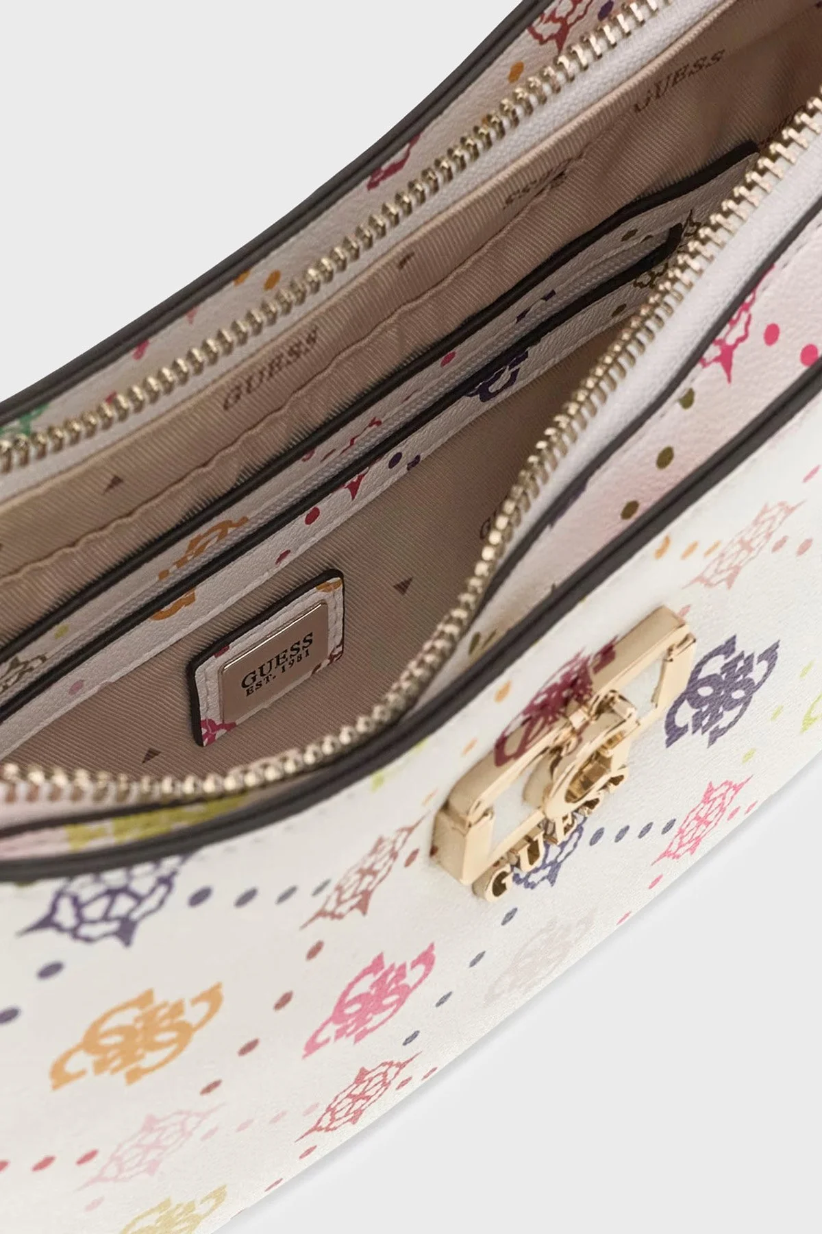 Guess Logolu Ayarlanabilir Askılı Kadın Çanta HWGM99 28180 MUO EKRU - 4