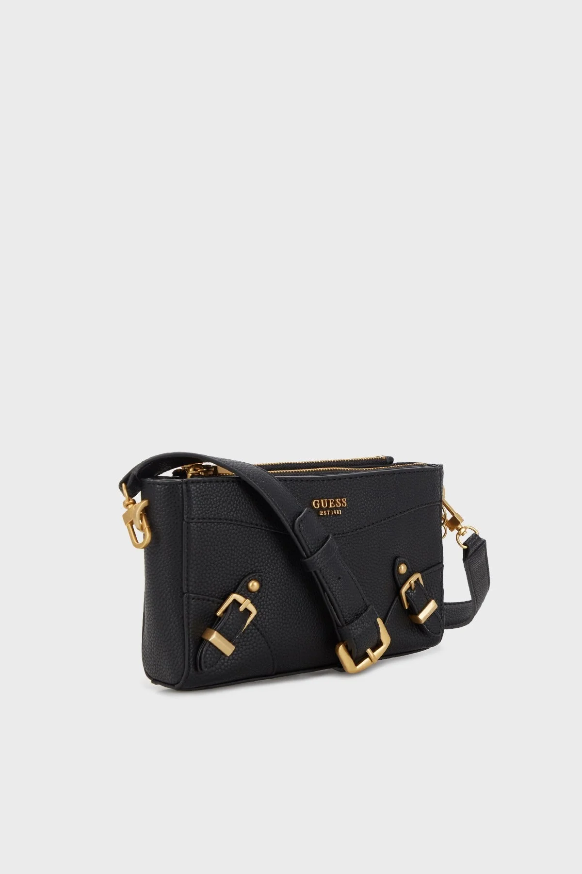 Guess Logolu Ayarlanabilir ve Çıkarılabilir Omuz Askılı Didi Bayan Çanta HWBA8744720 BLA SİYAH - 2