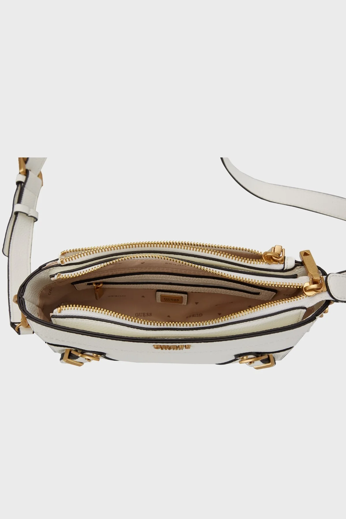 Guess Logolu Ayarlanabilir ve Çıkarılabilir Omuz Askılı Didi Bayan Çanta HWBA8744720 WHI BEYAZ - 4