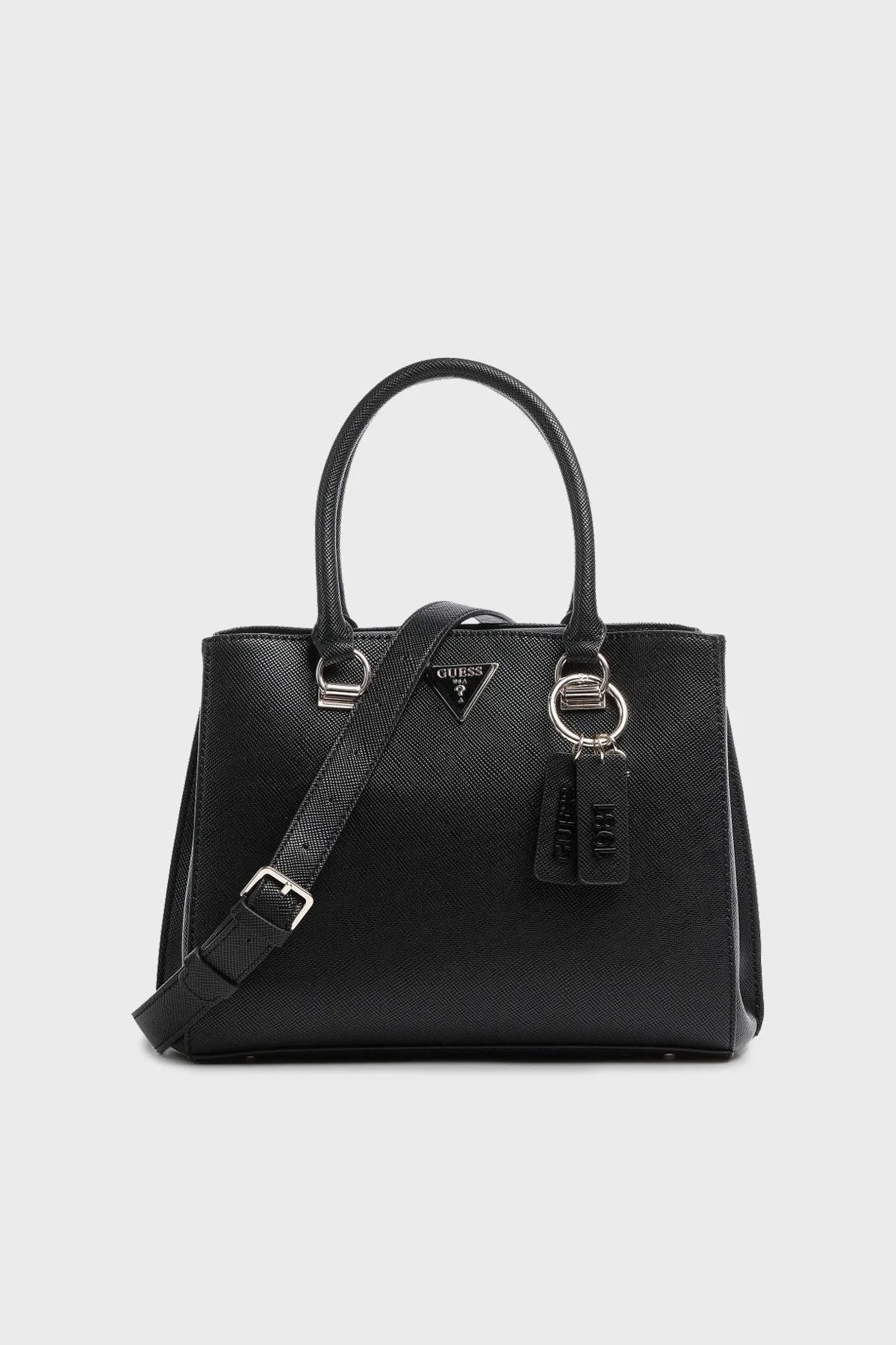 Guess Logolu Ayarlanabilir ve Çıkarılabilir Omuz Askılı Noelle Bayan Çanta HWZG7879060 BLA SİYAH - 1