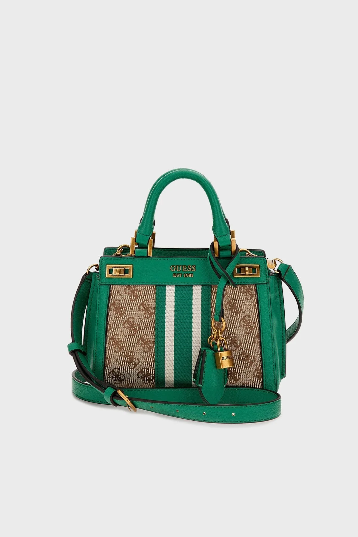 Guess Logolu Ayarlanabilir ve Çıkartılabilir Omuz Askılı Katey Bayan Çanta HWJB7870730 LLF YEŞİL-KAHVE - 1