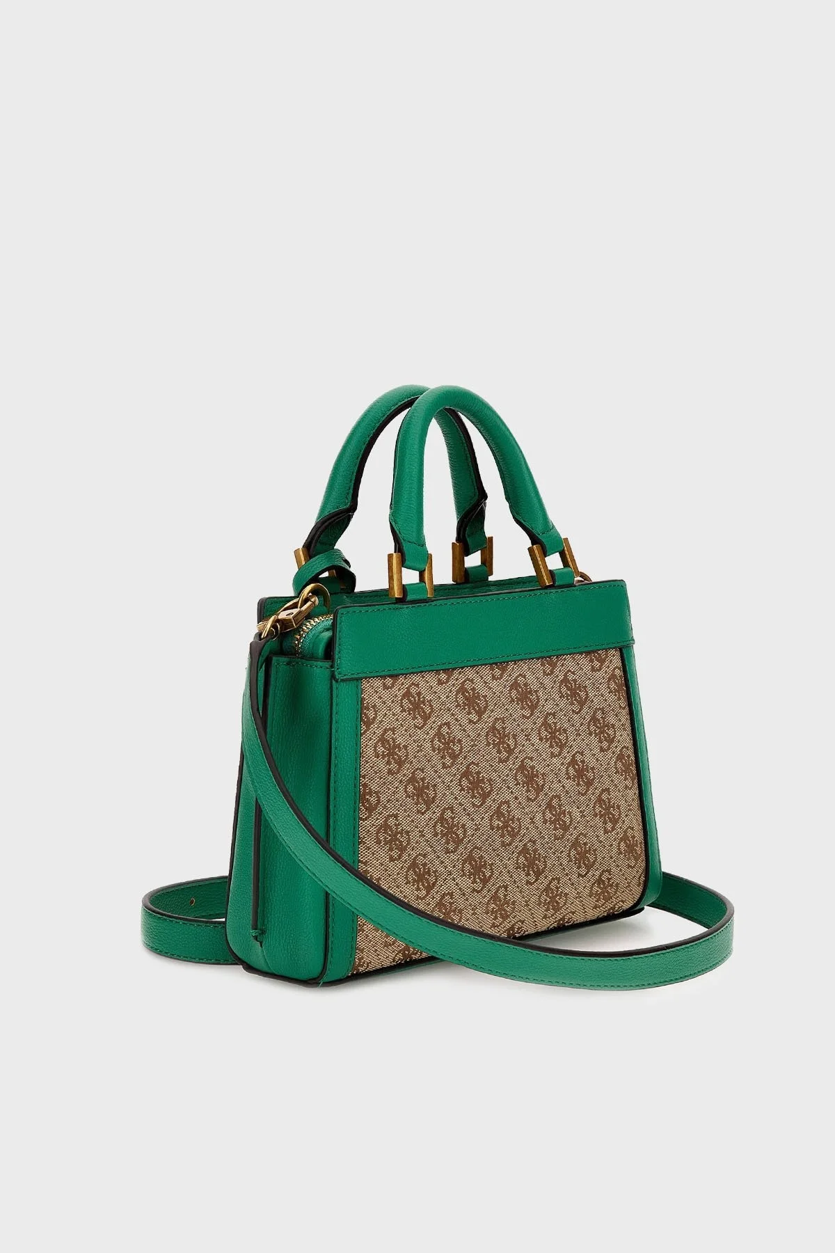 Guess Logolu Ayarlanabilir ve Çıkartılabilir Omuz Askılı Katey Bayan Çanta HWJB7870730 LLF YEŞİL-KAHVE - 4