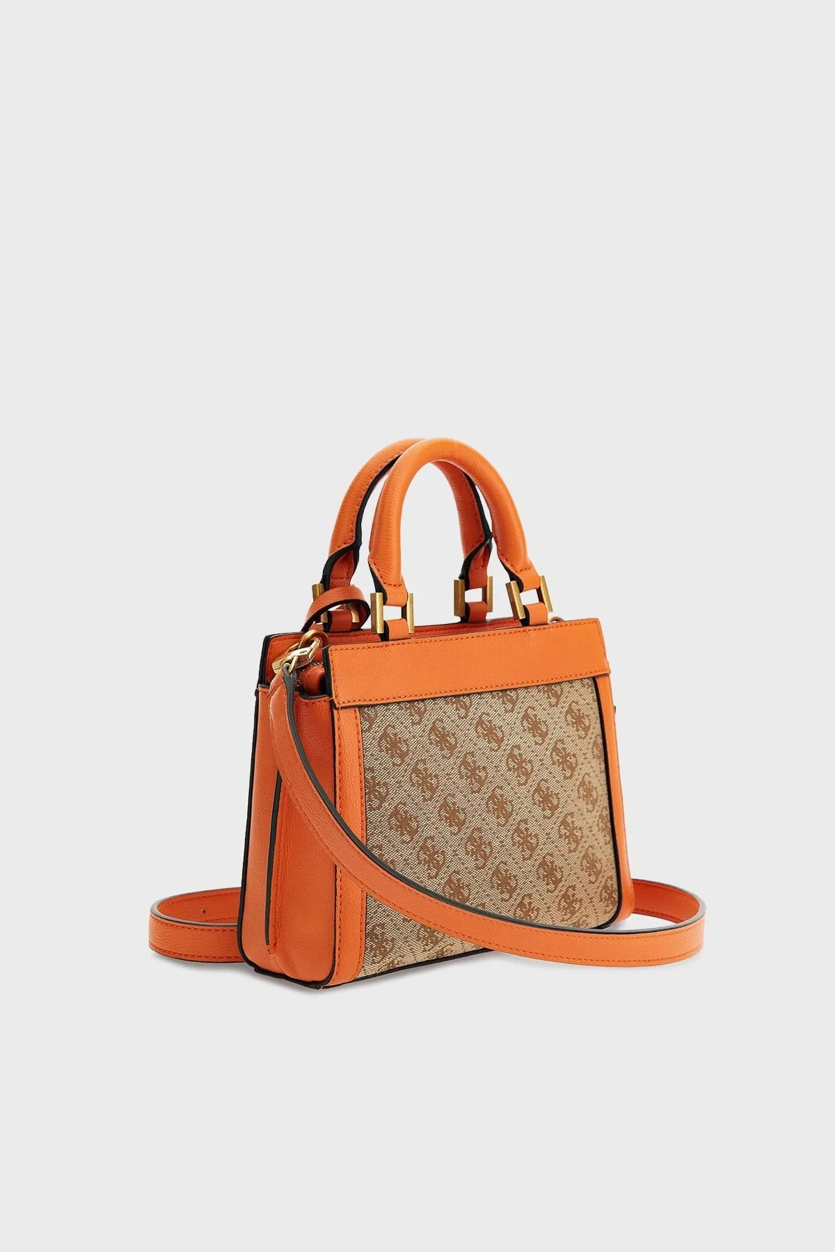 Guess Logolu Ayarlanabilir ve Çıkartılabilir Omuz Askılı Katey Bayan Çanta HWJB7870730 LLO TURUNCU-KAHVE - 5