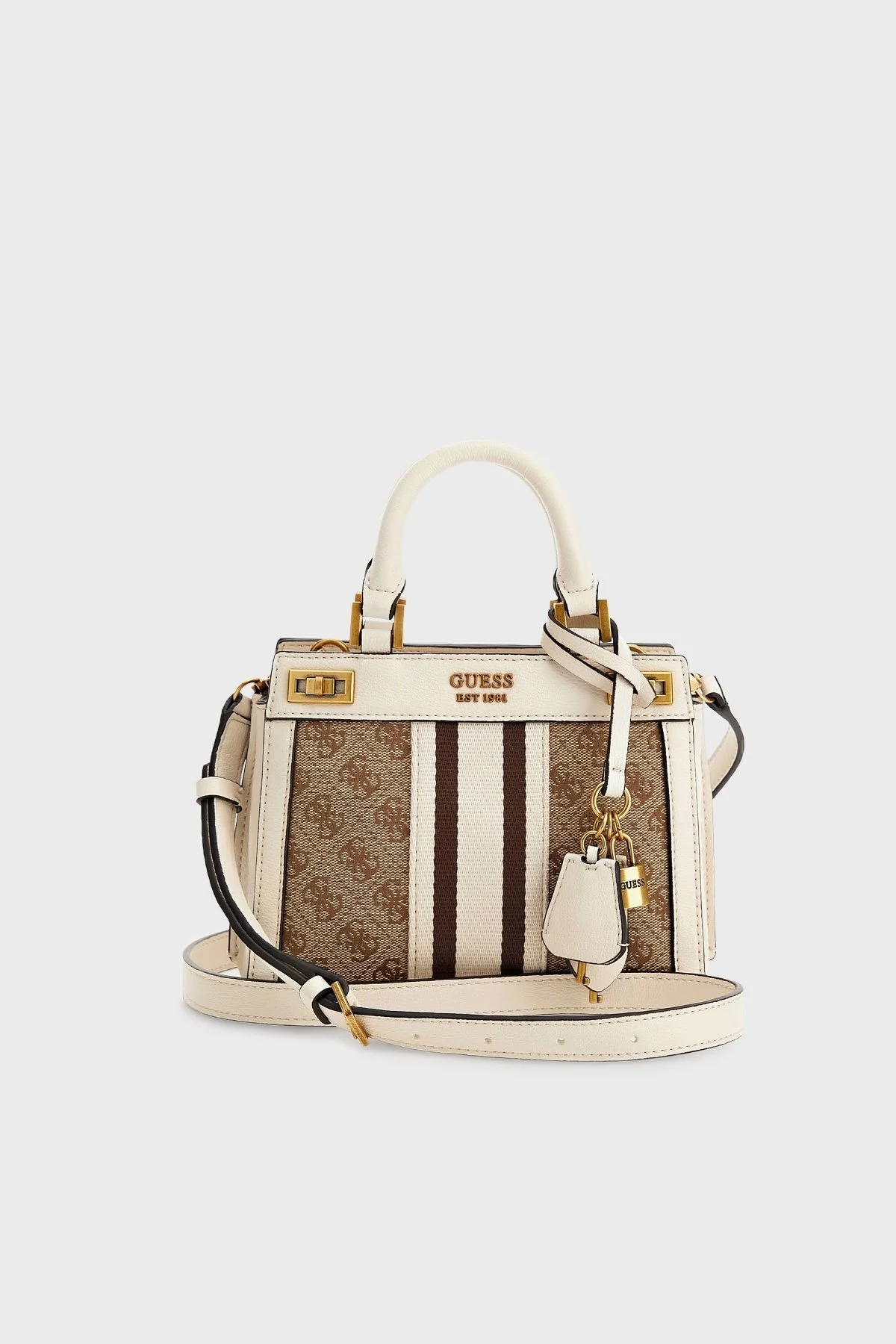 Guess Logolu Ayarlanabilir ve Çıkartılabilir Omuz Askılı Katey Bayan Çanta HWJB7870730 LLS BEJ - 1