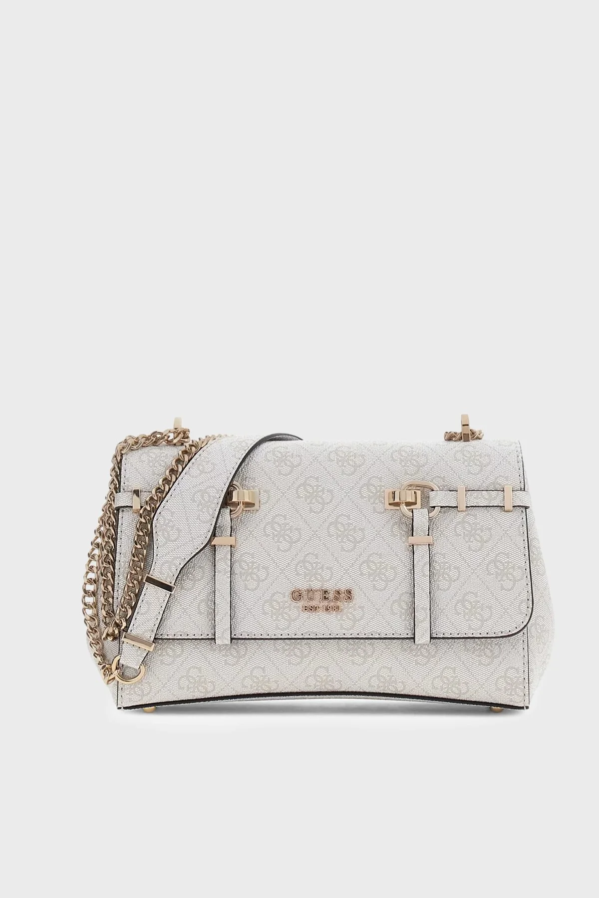 Guess Logolu Ayarlanabilir Zincir Askılı HWSG9917210 Kadın Çanta HWSG99 17210 BNN KREM - 1