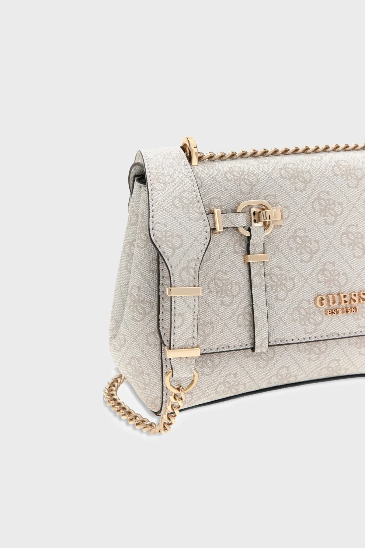 Guess Logolu Ayarlanabilir Zincir Askılı HWSG9917210 Kadın Çanta HWSG99 17210 BNN KREM - 6