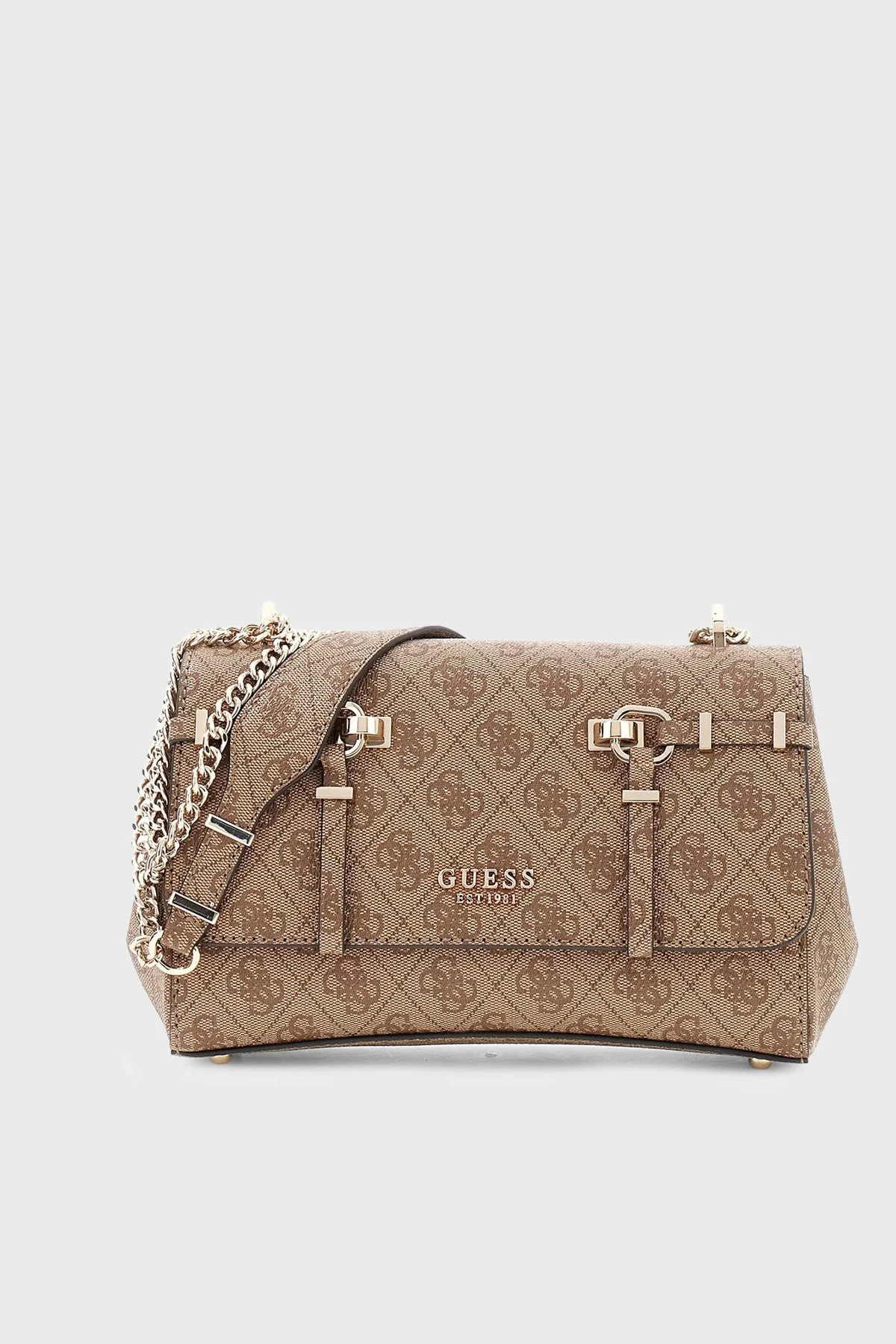 Guess Logolu Ayarlanabilir Zincir Askılı HWSG9917210 Kadın Çanta HWSG99 17210 LTL KAHVE - 1