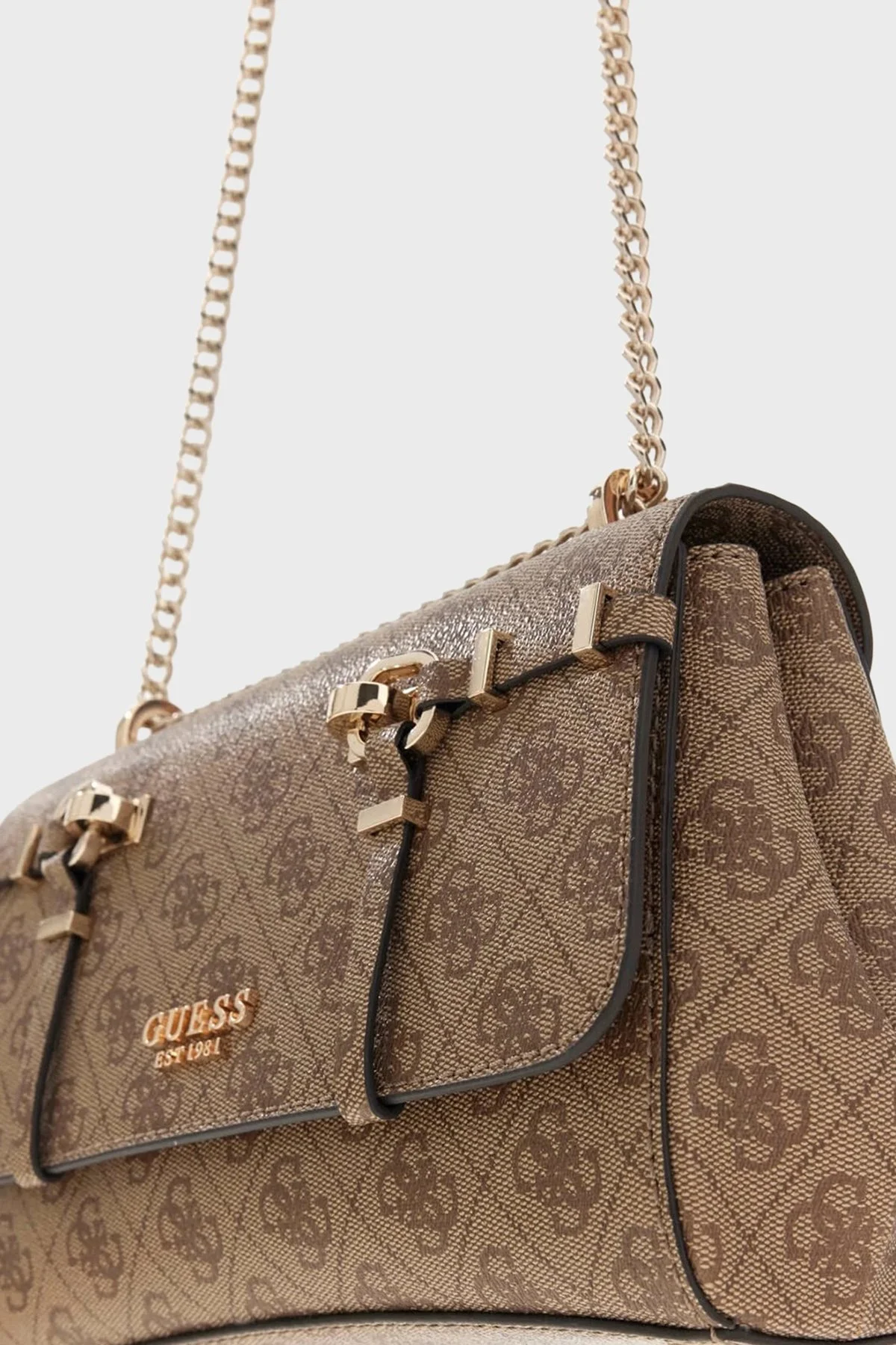 Guess Logolu Ayarlanabilir Zincir Askılı HWSG9917210 Kadın Çanta HWSG99 17210 LTL KAHVE - 3
