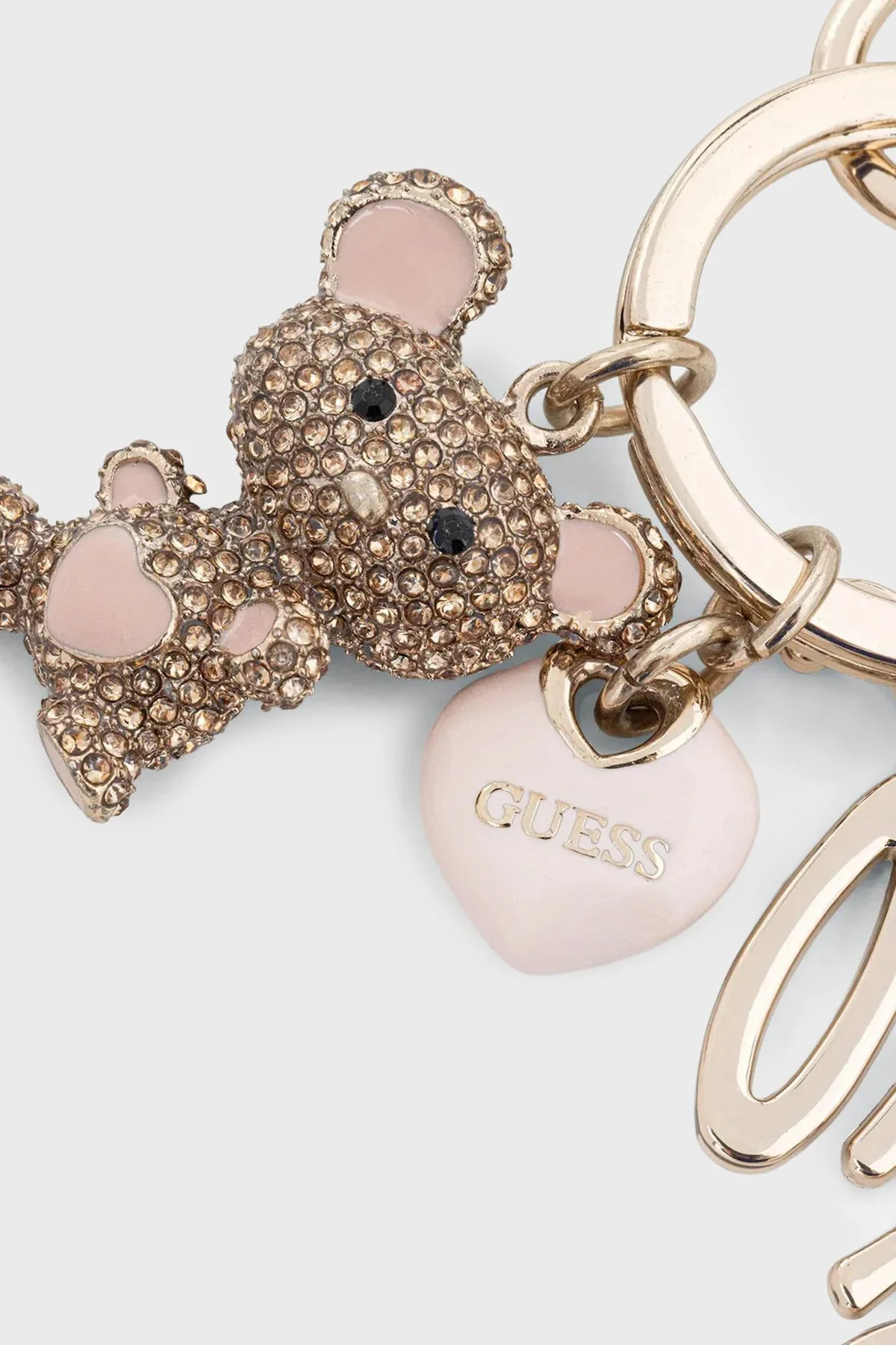 Guess Logolu Ayıcık Charm Detaylı RW1802P5401 Bayan Anahtarlık RW1802 P5401 GOL ALTIN - 2