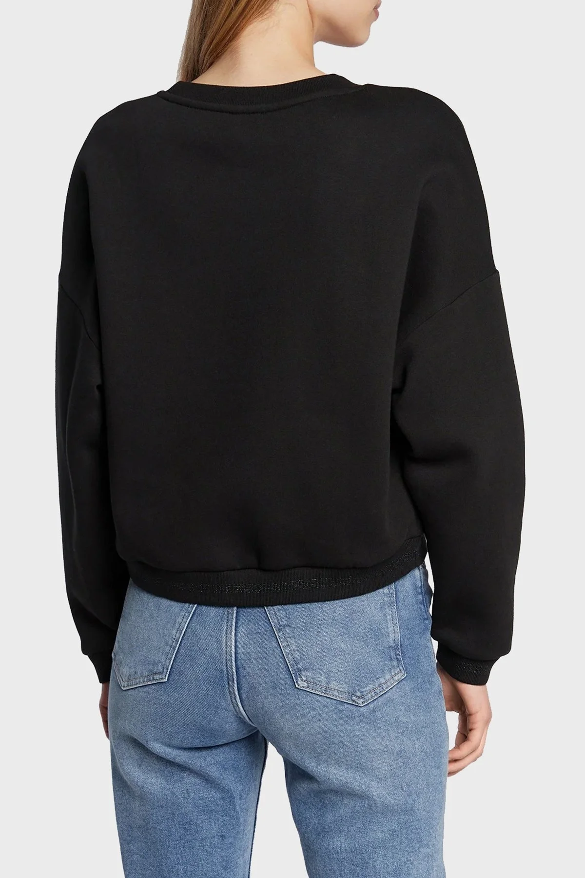 Guess Logolu Bisiklet Yaka Regular Fit Pamuklu Roxi Bayan Sweat W2BQ07K9Z21 JBLK SİYAH - 3