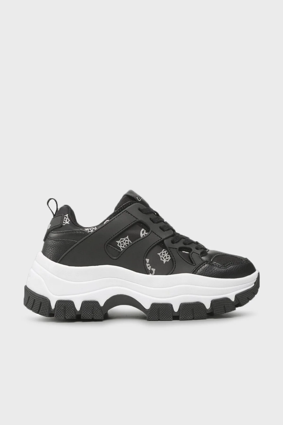 Guess Logolu Brayjen Hakiki Deri Sneaker Bayan Ayakkabı FL5BRJ SMT12 BLACK SİYAH - 1