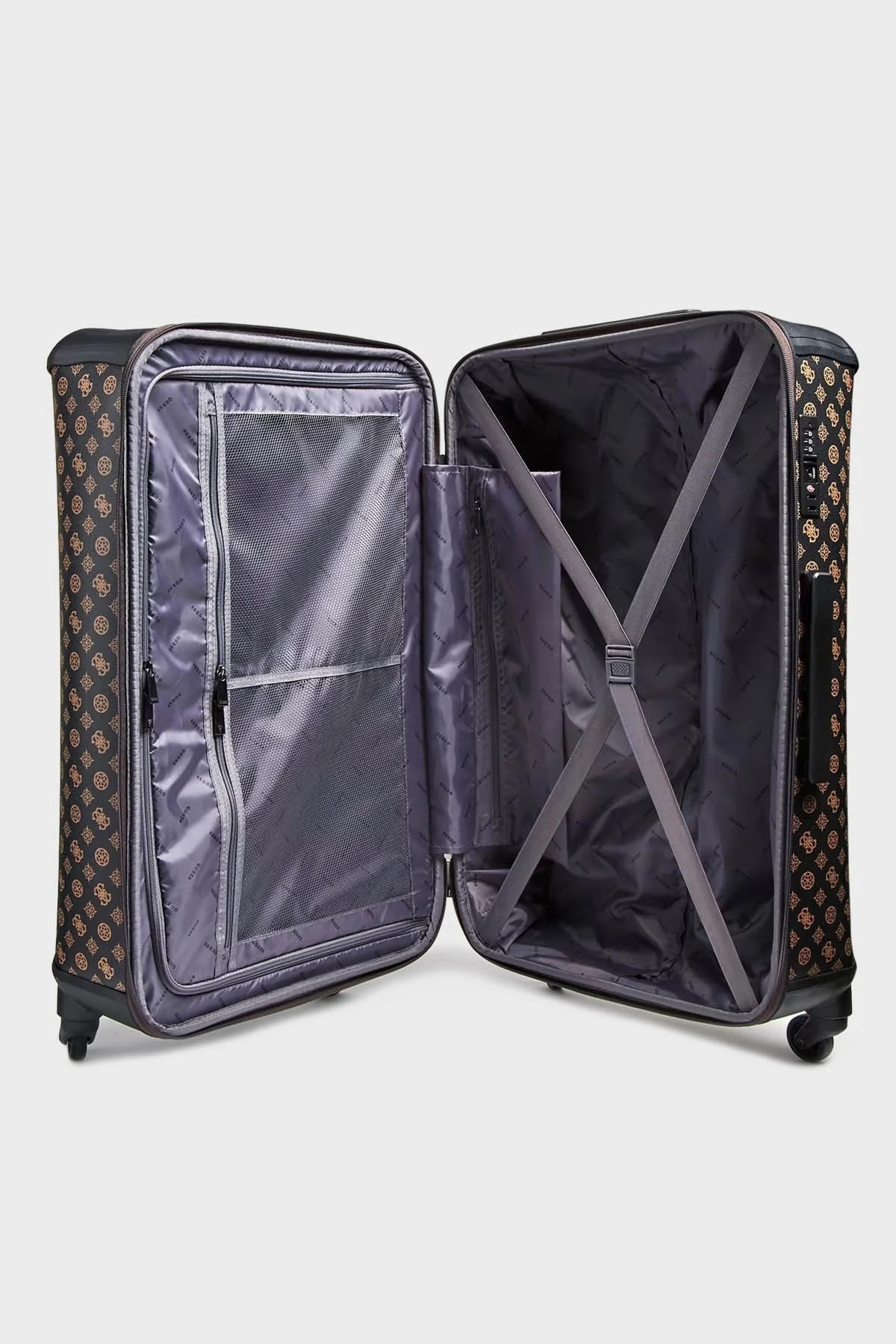 Guess Logolu Büyük Boy Wilder Bayan Valiz TWP74529480 BRO KAHVE - 4