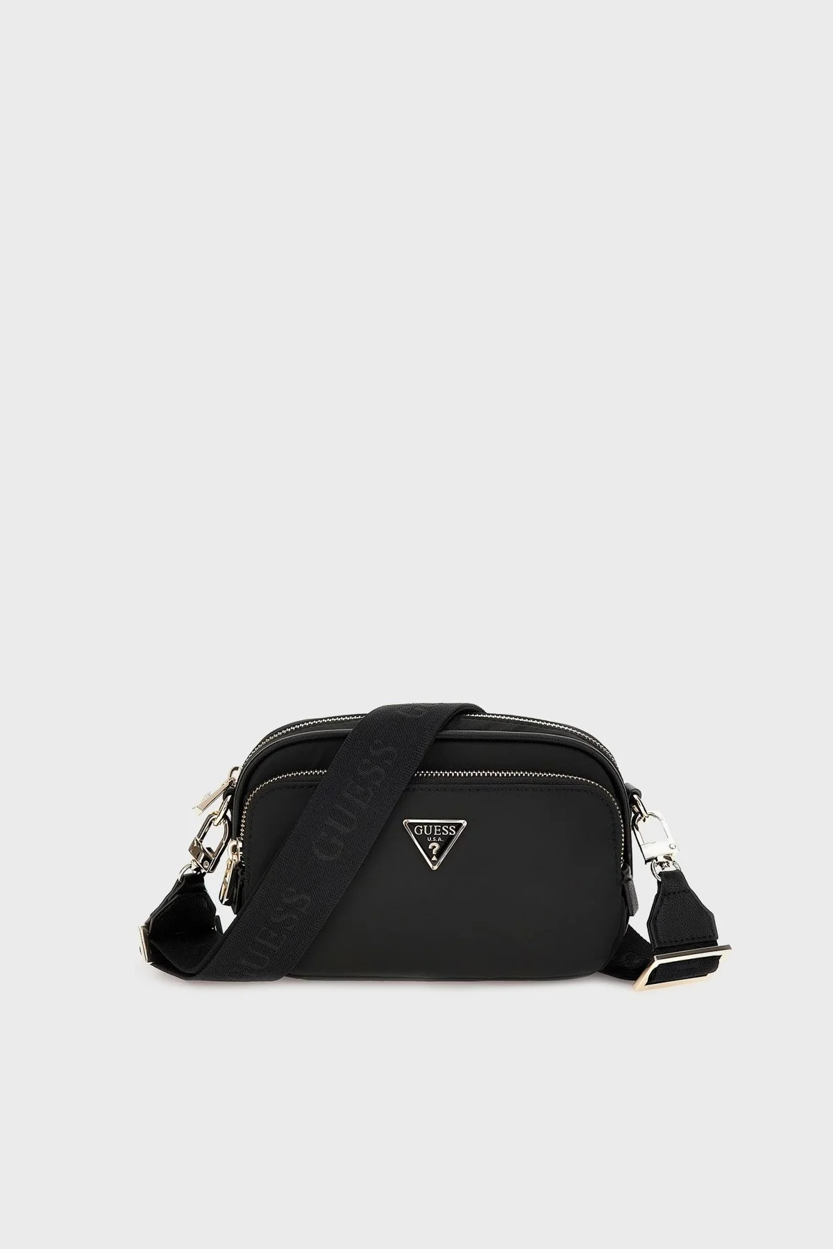 Guess Logolu Çıkarılabilir Askılı Eco Gemma Bayan Çanta HWEYG839572 BLA SİYAH - 1