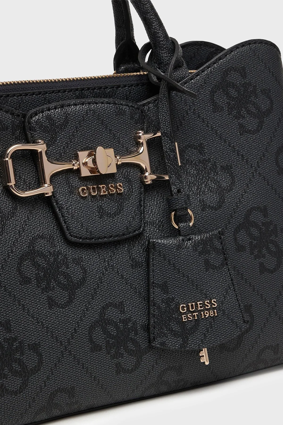 Guess Logolu Çıkarılabilir Askılı HWOS9924060 Kadın Çanta HWOS99 24060 CLO ANTRASİT - 4