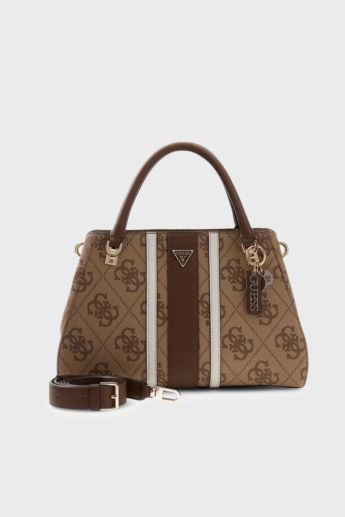 Guess Logolu Çıkarılabilir Askılı HWSS9672070 Kadın Çanta HWSS96 72070 LGW KAHVE - 6