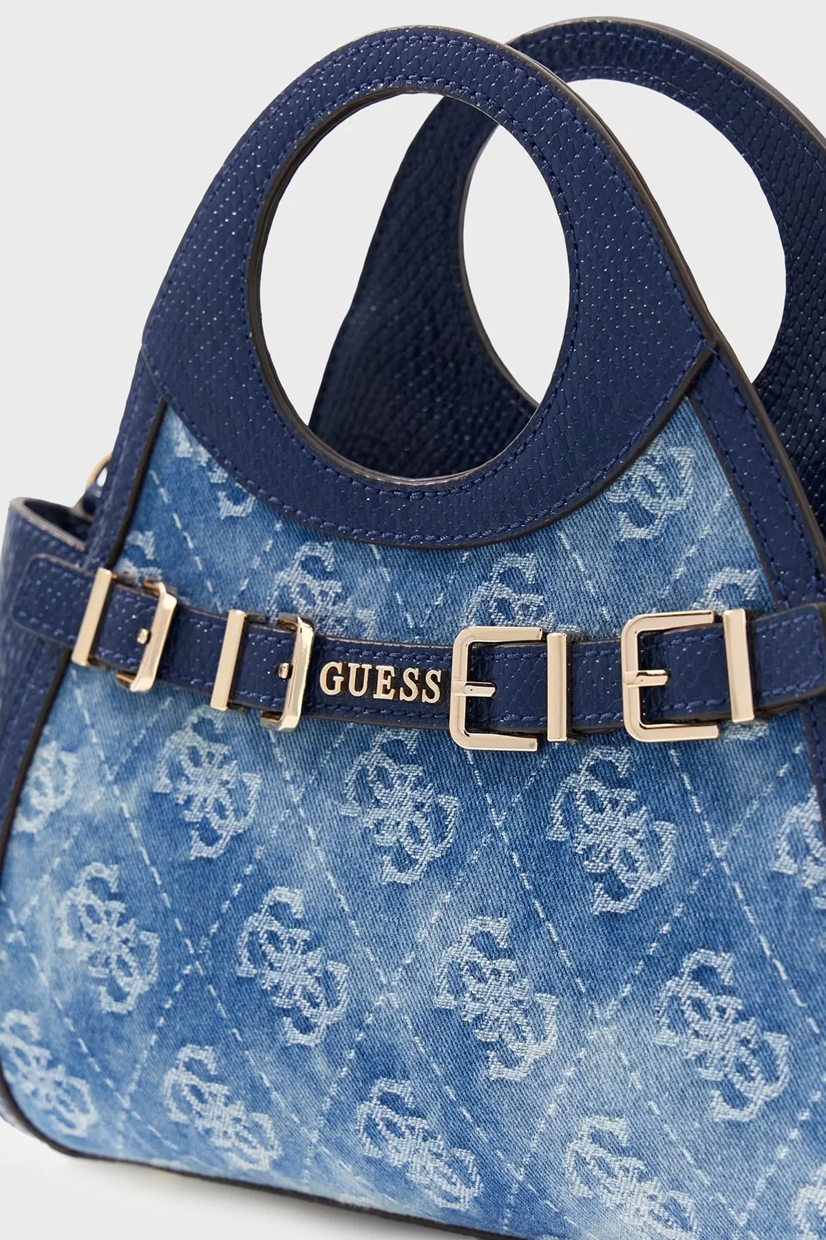 Guess Logolu Çıkarılabilir Askılı Kot HWDG9909050 Kadın Çanta HWDG99 09050 DLP LACİVERT - 6
