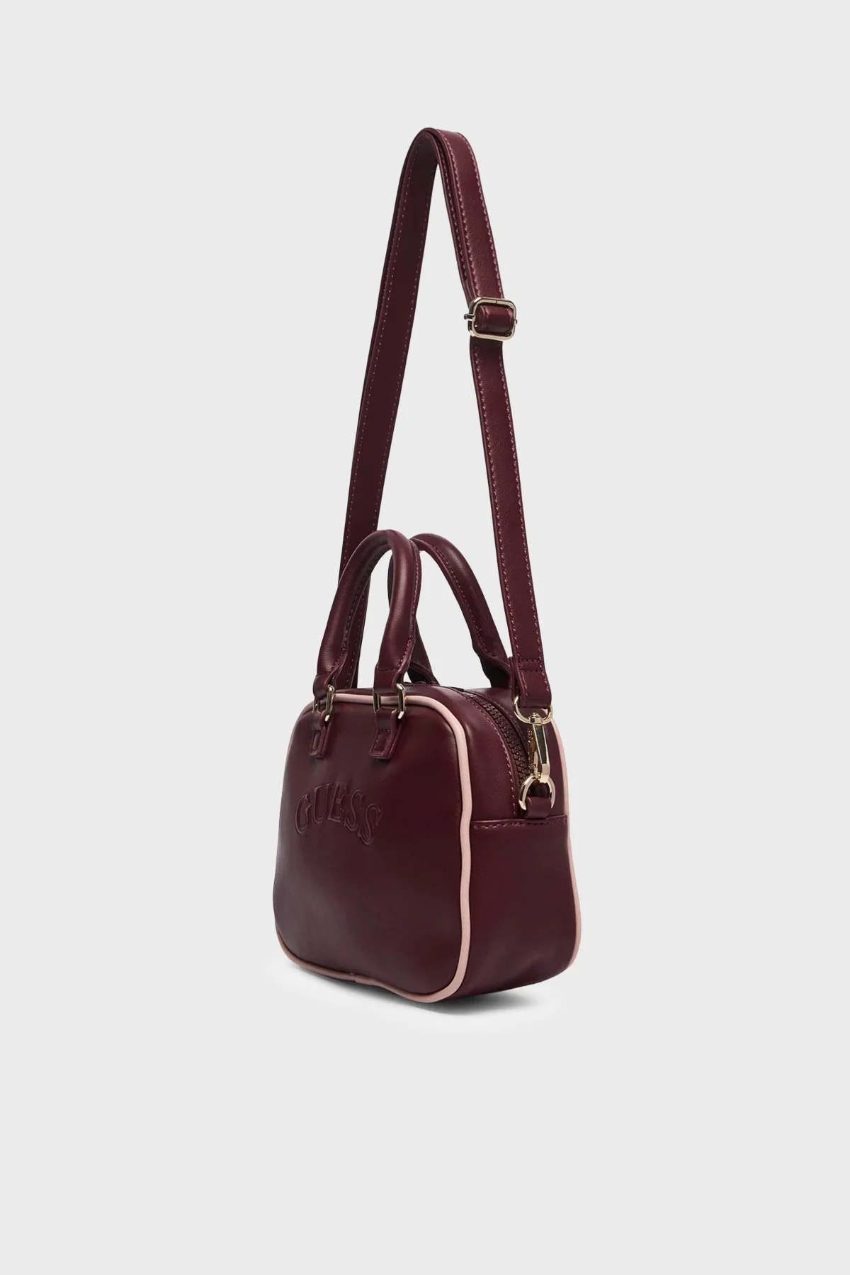 Guess Logolu Çıkarılabilir Askılı Mini V6BZ03W4541 Kadın Çanta V6BZ03 W4541 G596 Bordo - 3