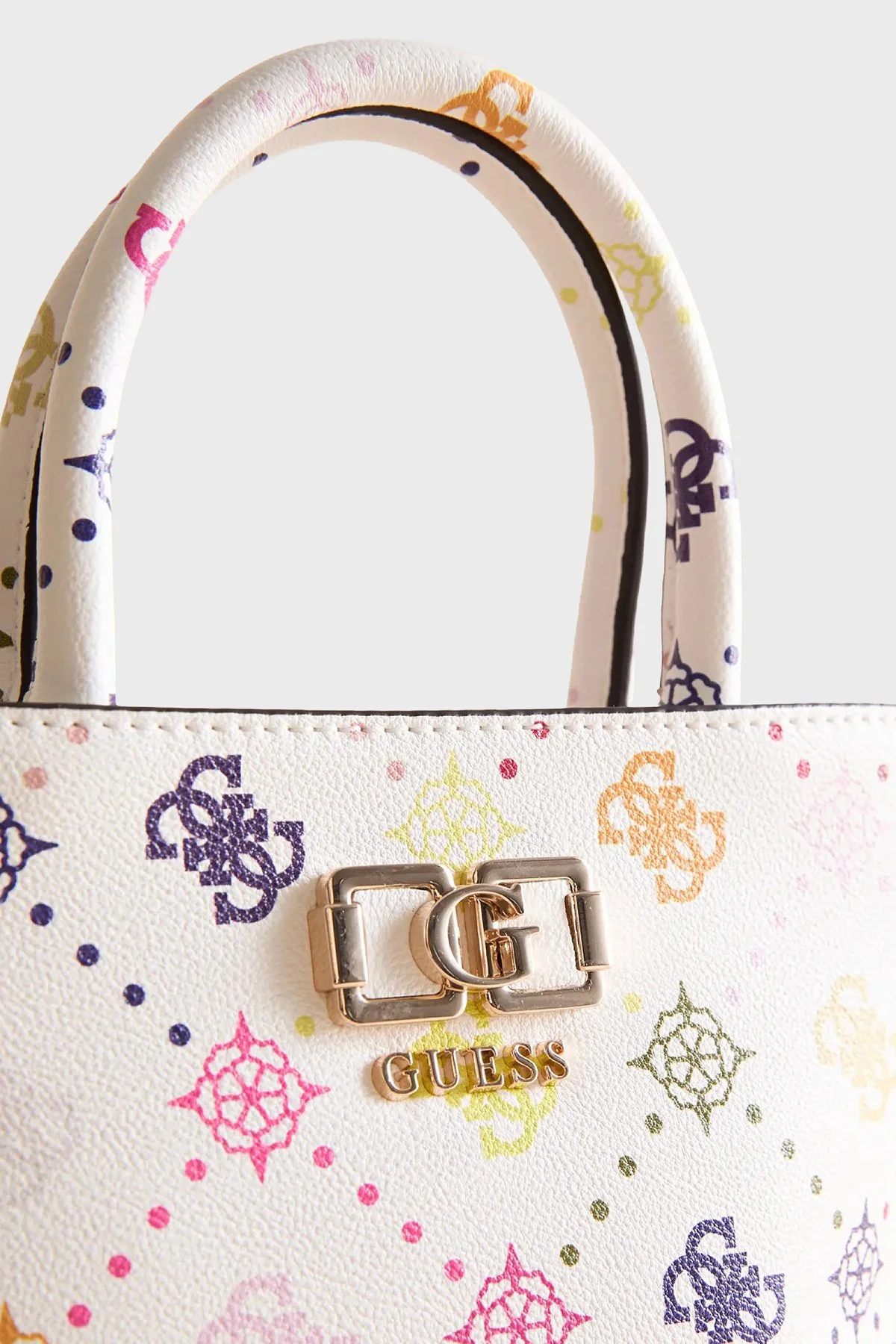 Guess Logolu Çıkarılabilir Askılı Tote Kadın Çanta HWGM99 28750 MUO EKRU - 5