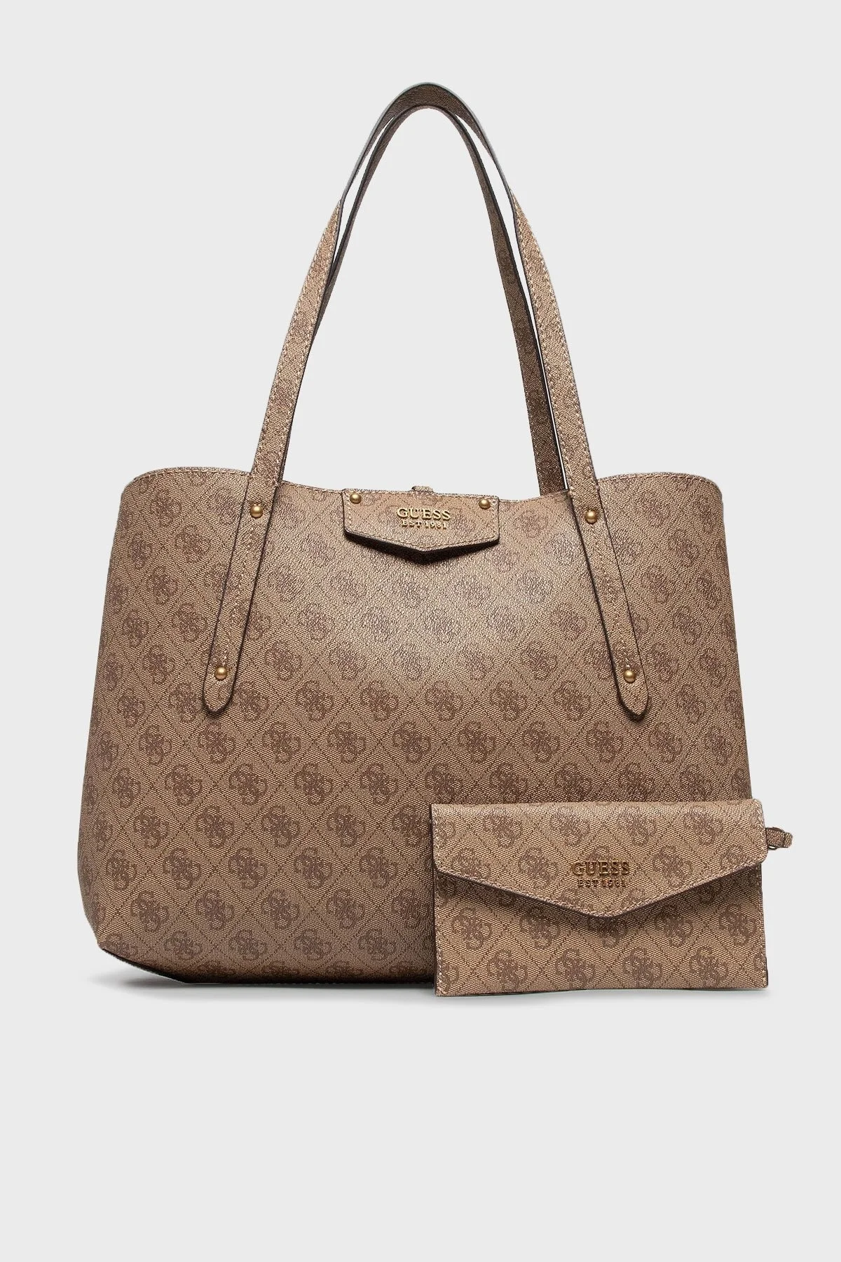 Guess Logolu Çıkarılabilir Detaylı Eco Bayan Çanta HWESB839023 LTL KAHVE - 1